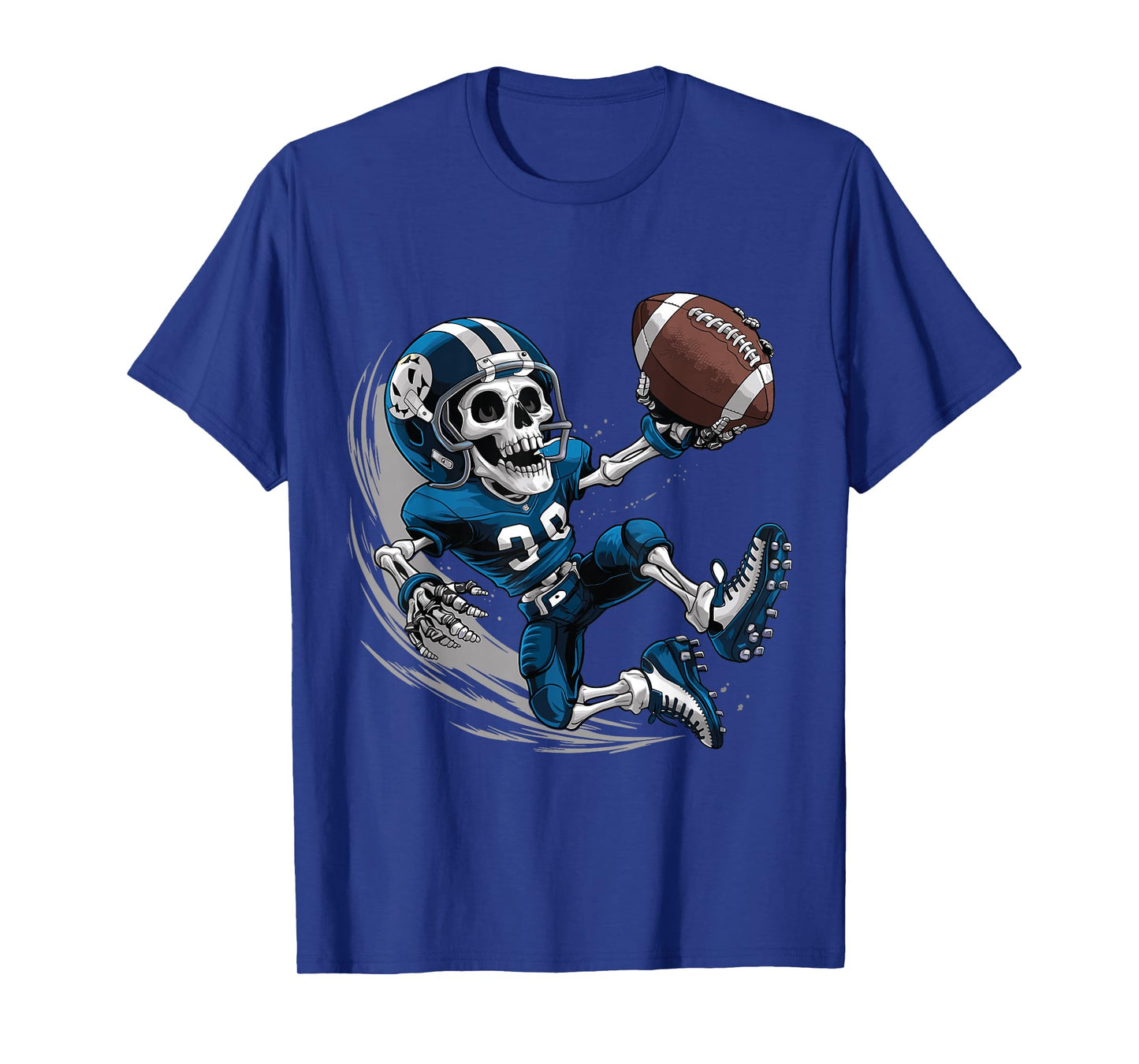 American Football Skeleton Halloween Men Boys Football Fan T-Shirt