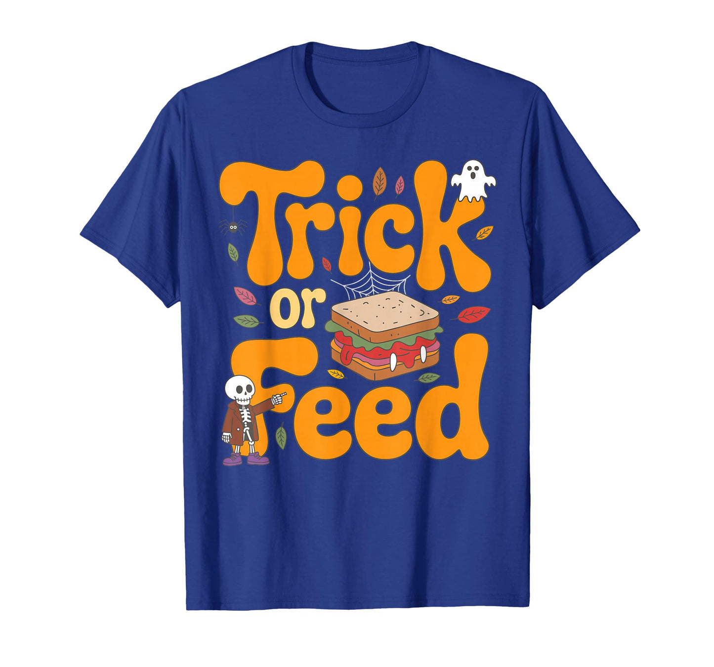 Trick Or Feed Lunch Lady Cafeteria Crew Spooky Halloween T-Shirt