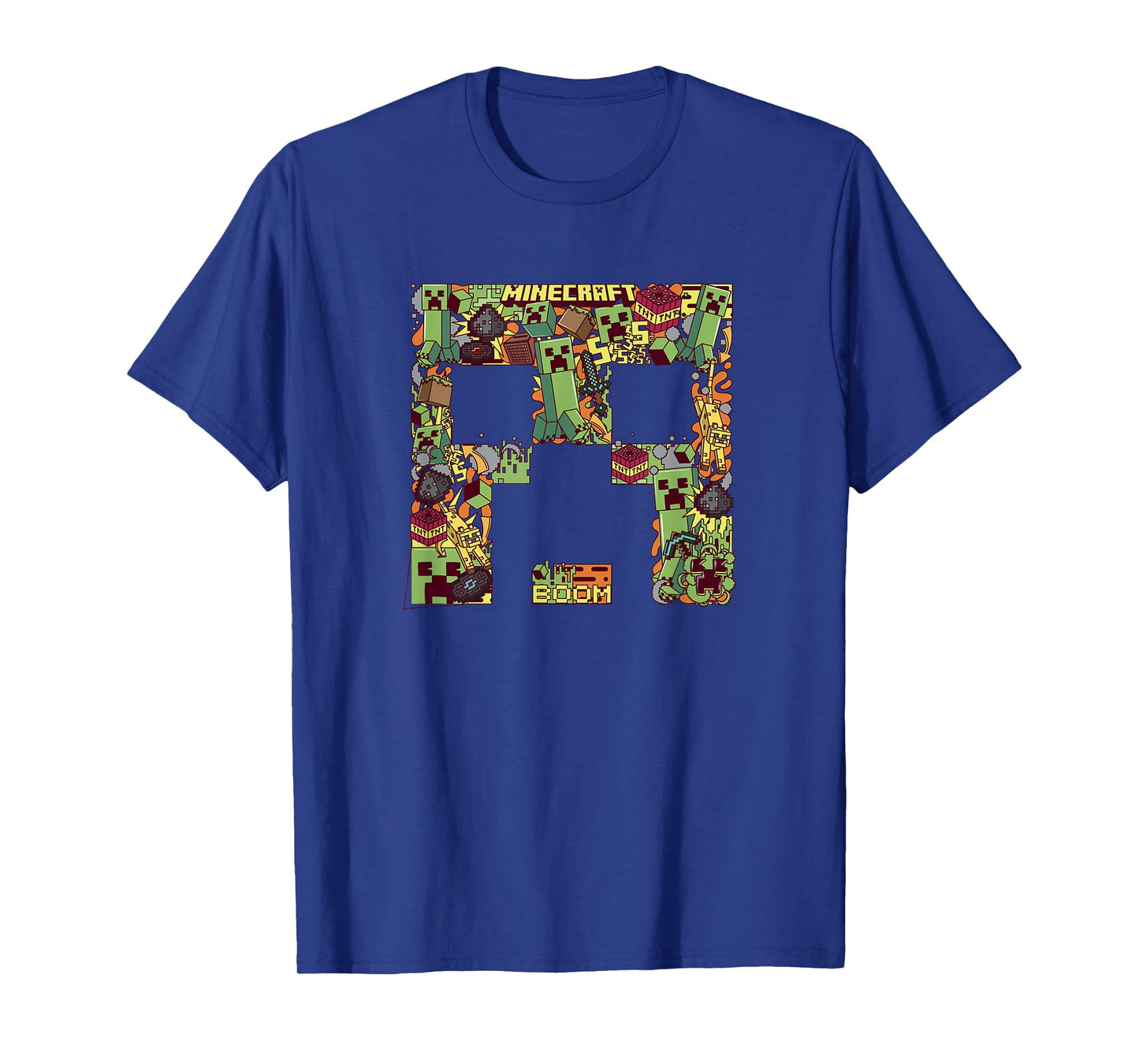 Minecraft Creeper Big Face Collage T-Shirt