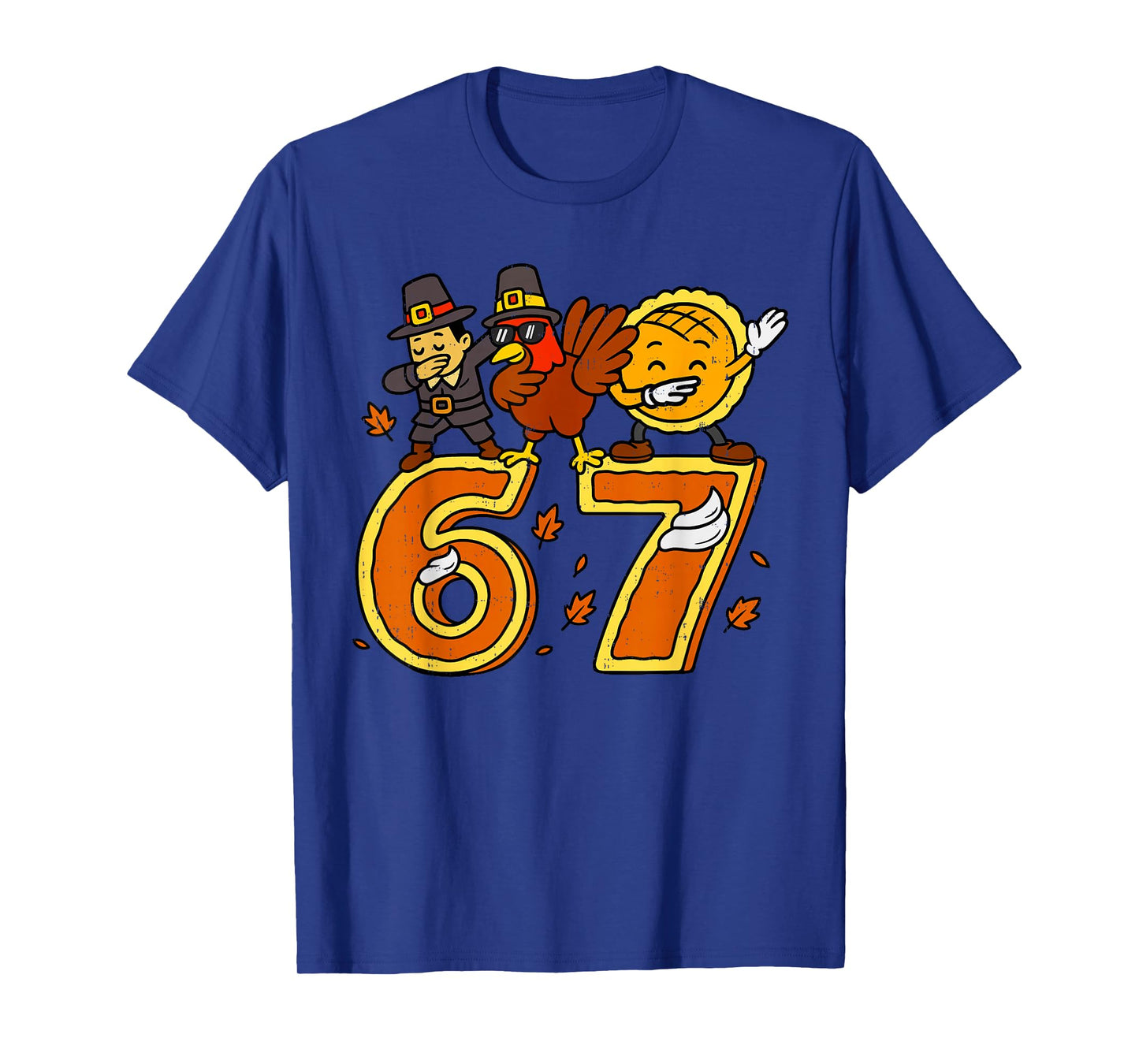 6 7 Six Seven Turkey Pilgrim Gen Z Alpha Meme Slang Boys Kid T-Shirt