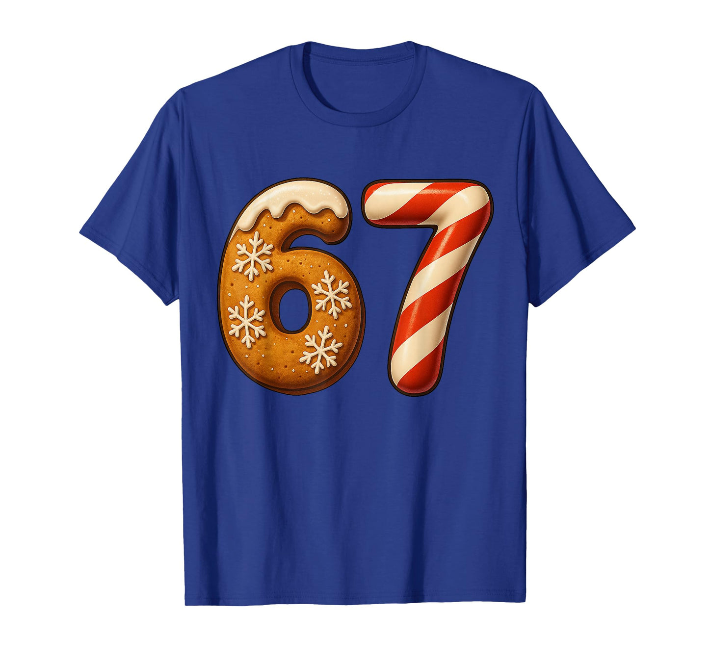 67 Six Seven 6-7 Gingerbread Candy Cane Christmas Kids Meme T-Shirt