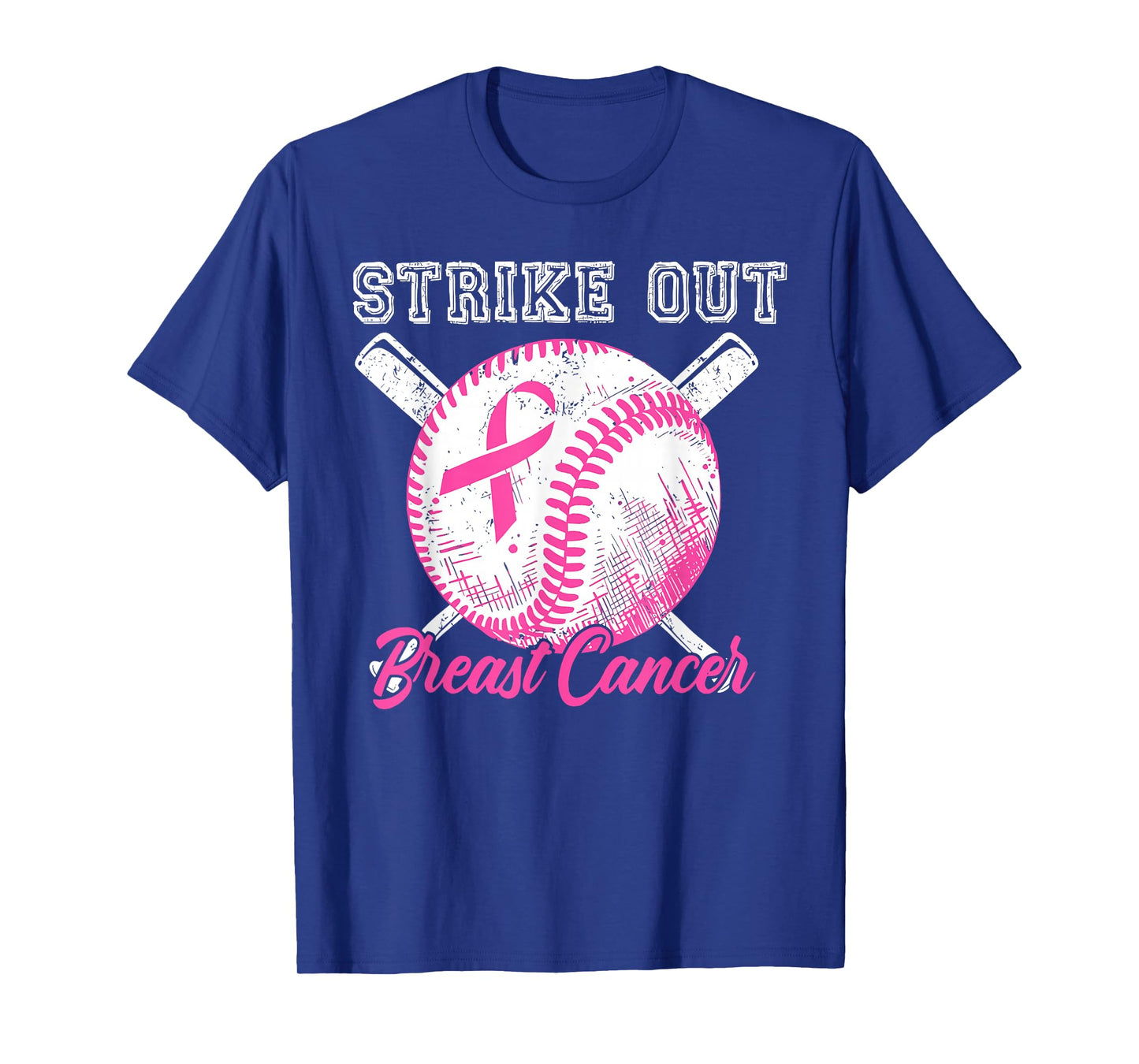 Baseball Strike Out Breast Cancer Awareness Pink Warrior T-Shirt