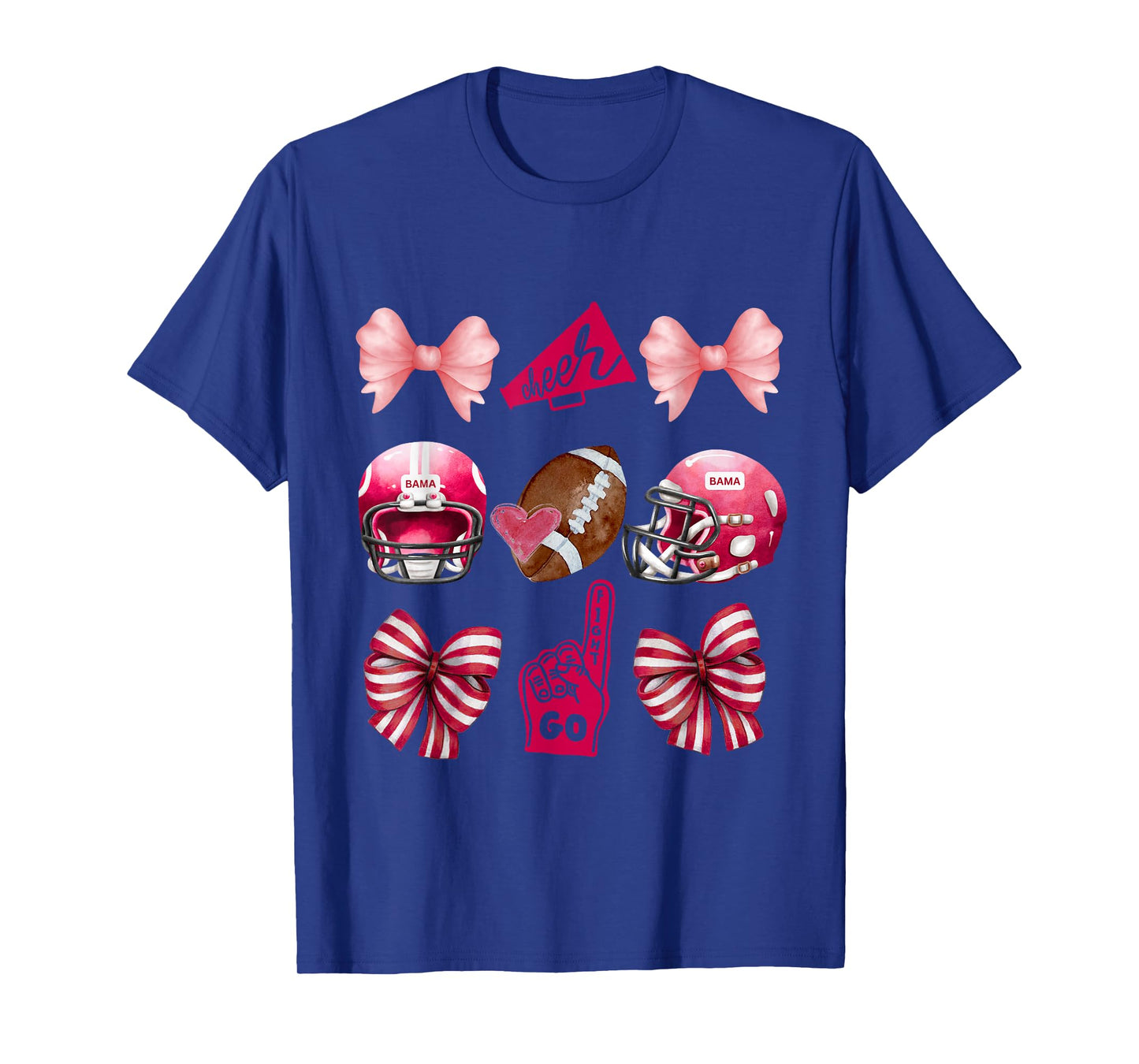 Alabama Coquette Bow Cheer Football Mom Women Girls Boy Kids T-Shirt