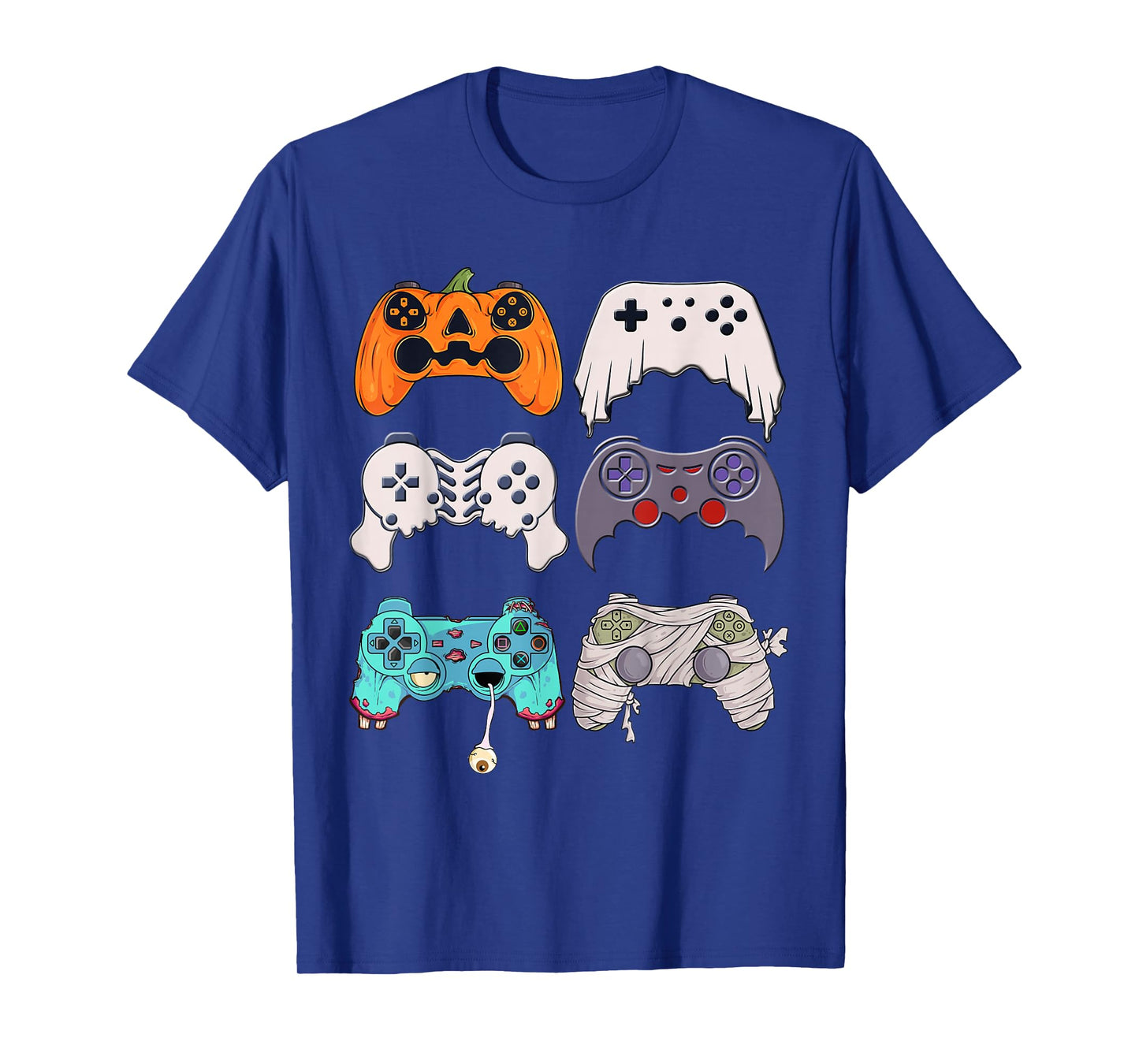 Halloween Skeleton Zombie Gaming Controllers Mummy Boys Kids T-Shirt