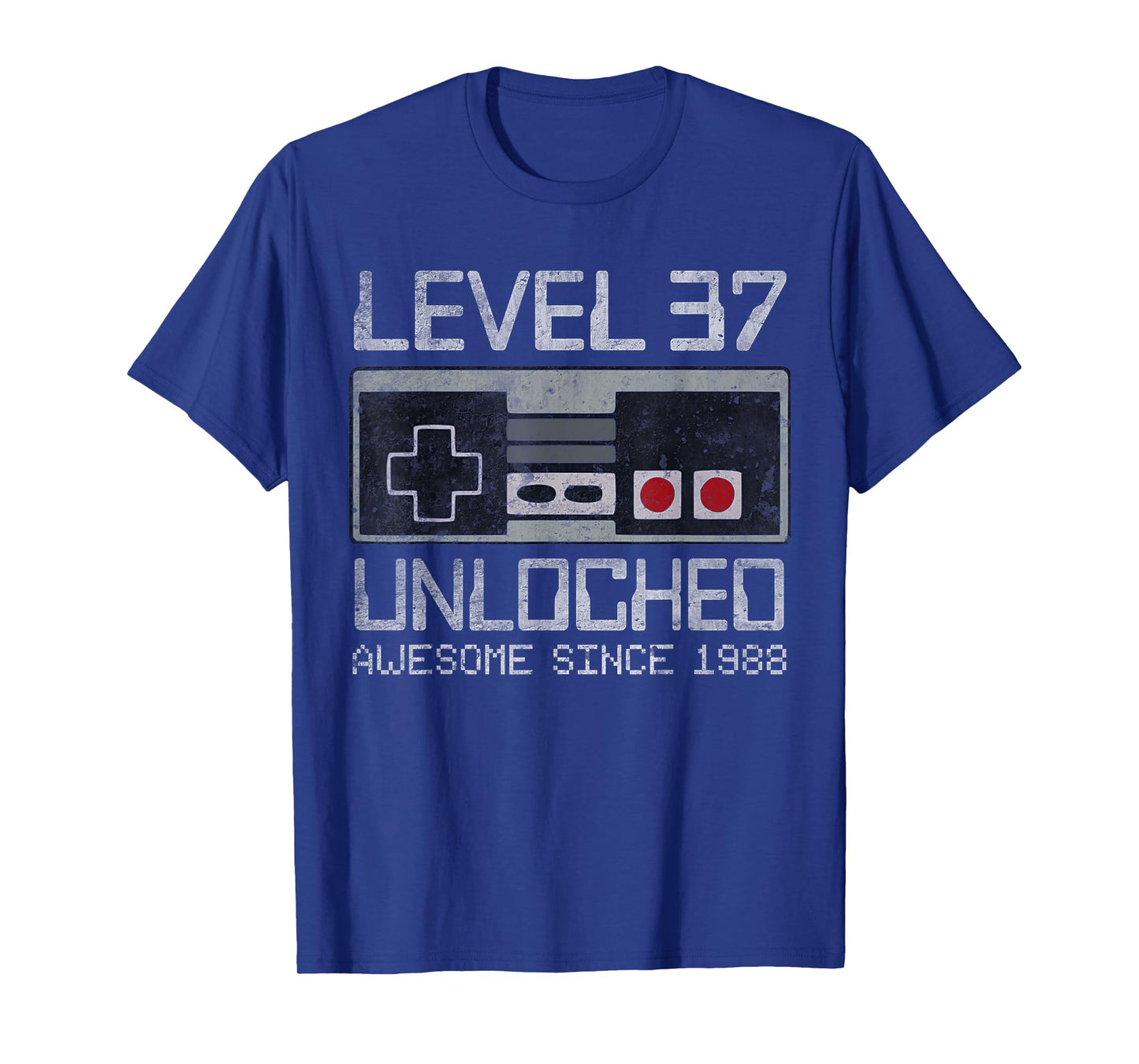Level 37 Unlocked 37th Birthday 37 Year Old Video Gamer Men T-Shirt