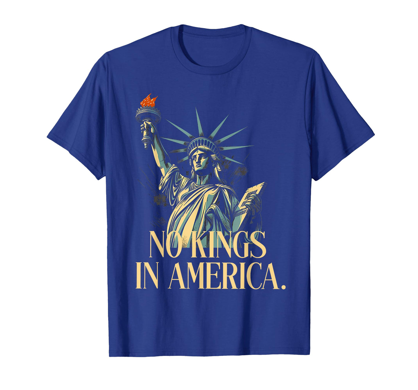 No Kings In America Retro Of Liberty T-Shirt