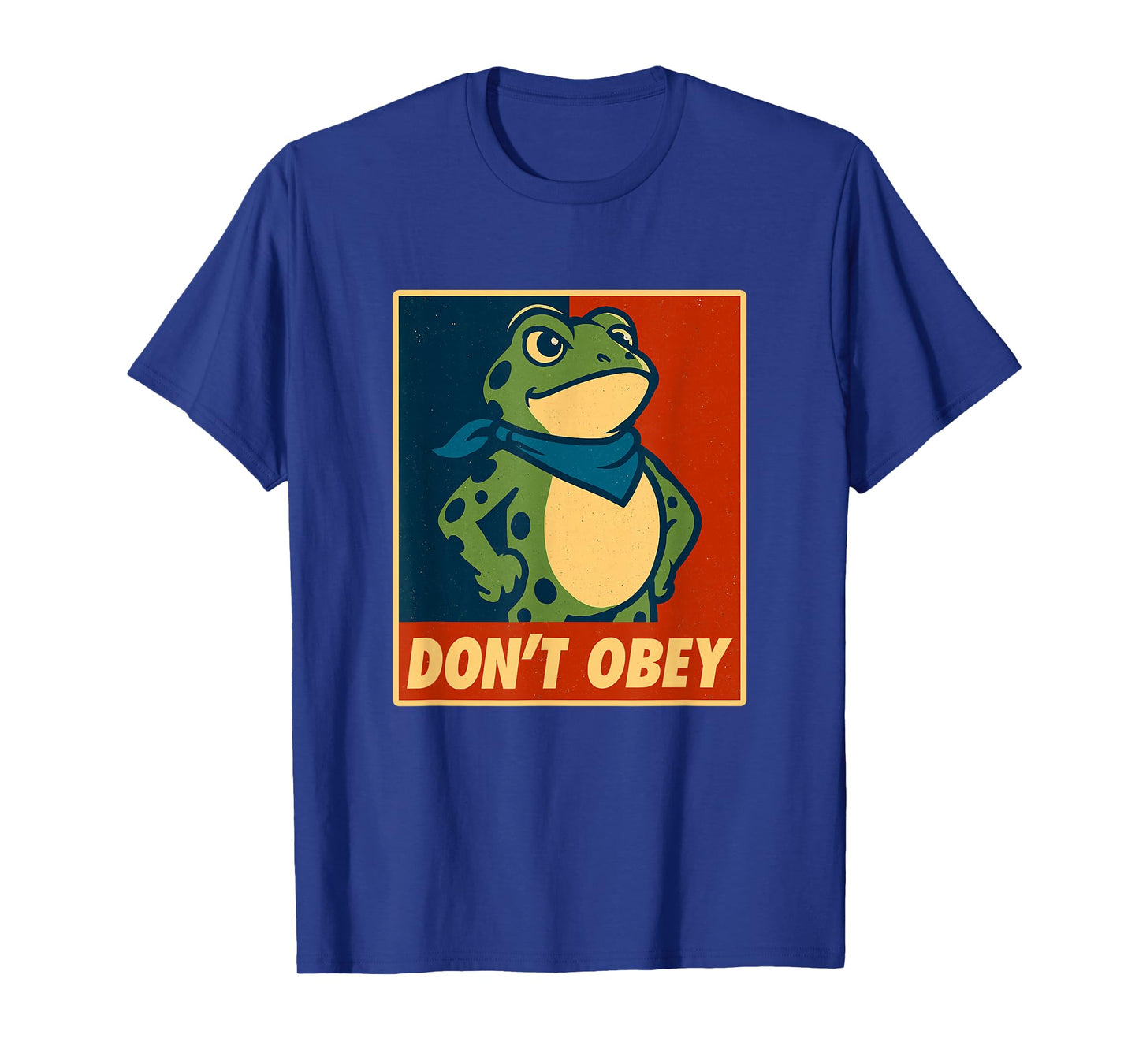 Don't Obey Frog Retro Protest Poster T-Shirt