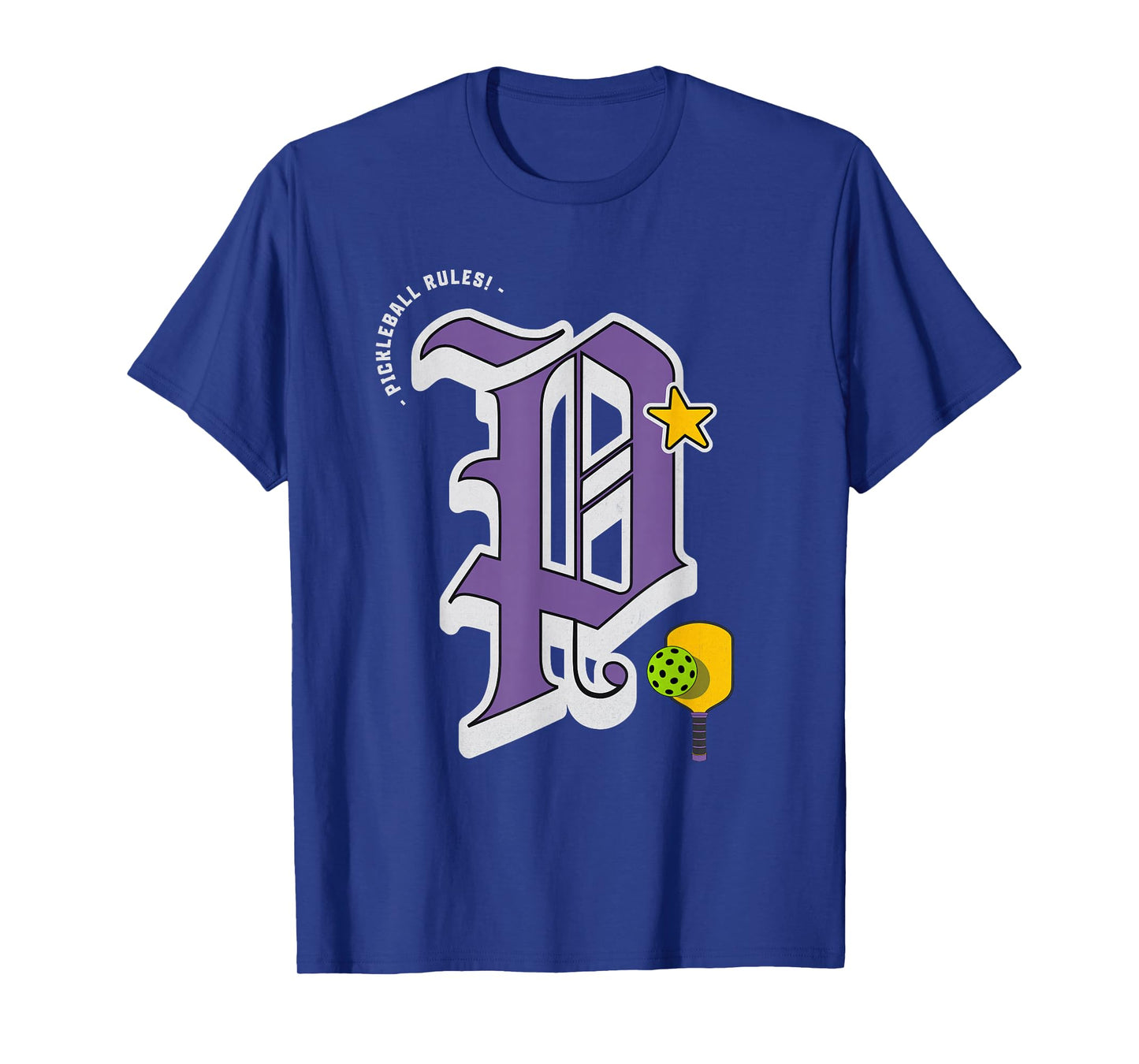 Word Art Paddle & Ball Funny Pickleball Fan T-Shirt