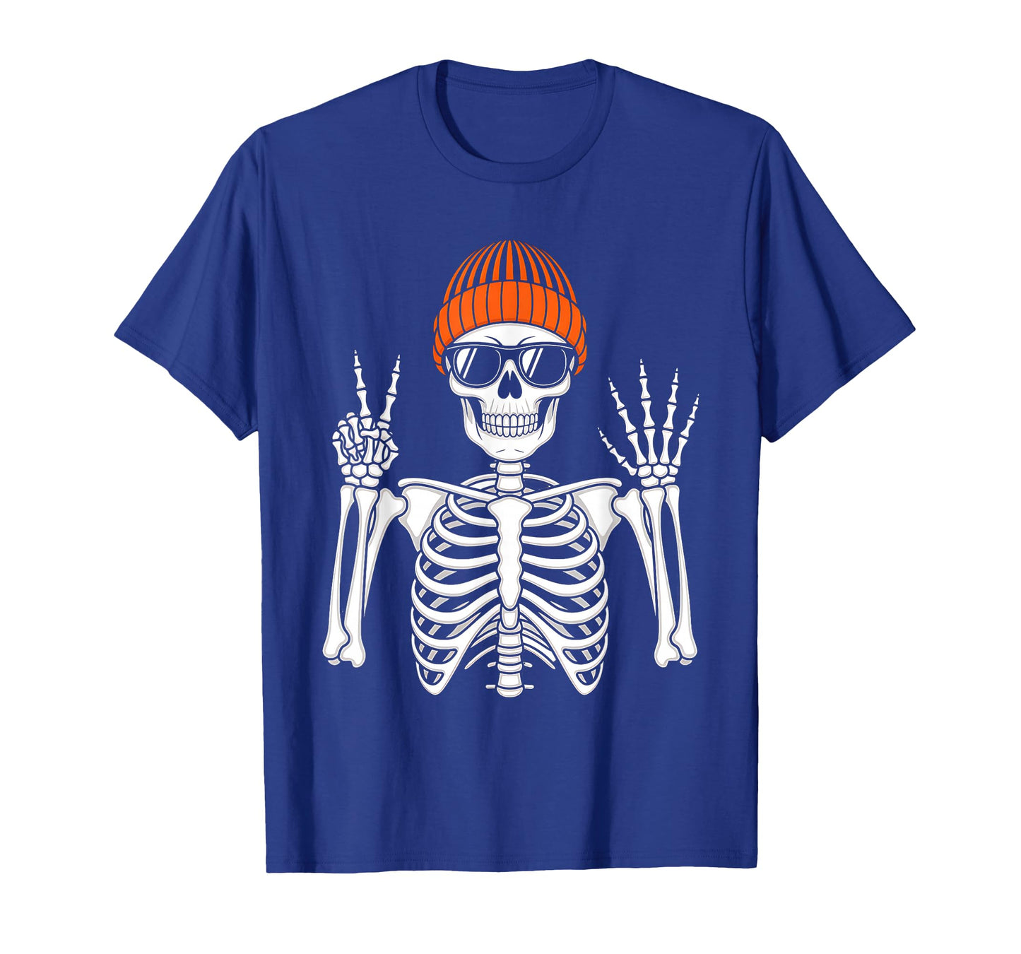 67 Halloween Skeleton Peace Sign Funny Meme Six Seven Boys T-Shirt