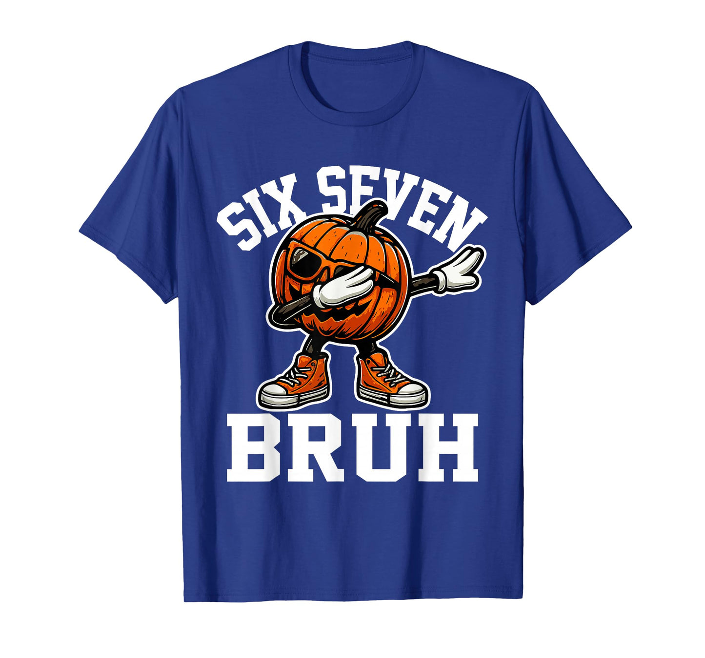 67 Halloween Funny Six Seven Meme Brainrot Pumpkin Kids Bruh T-Shirt