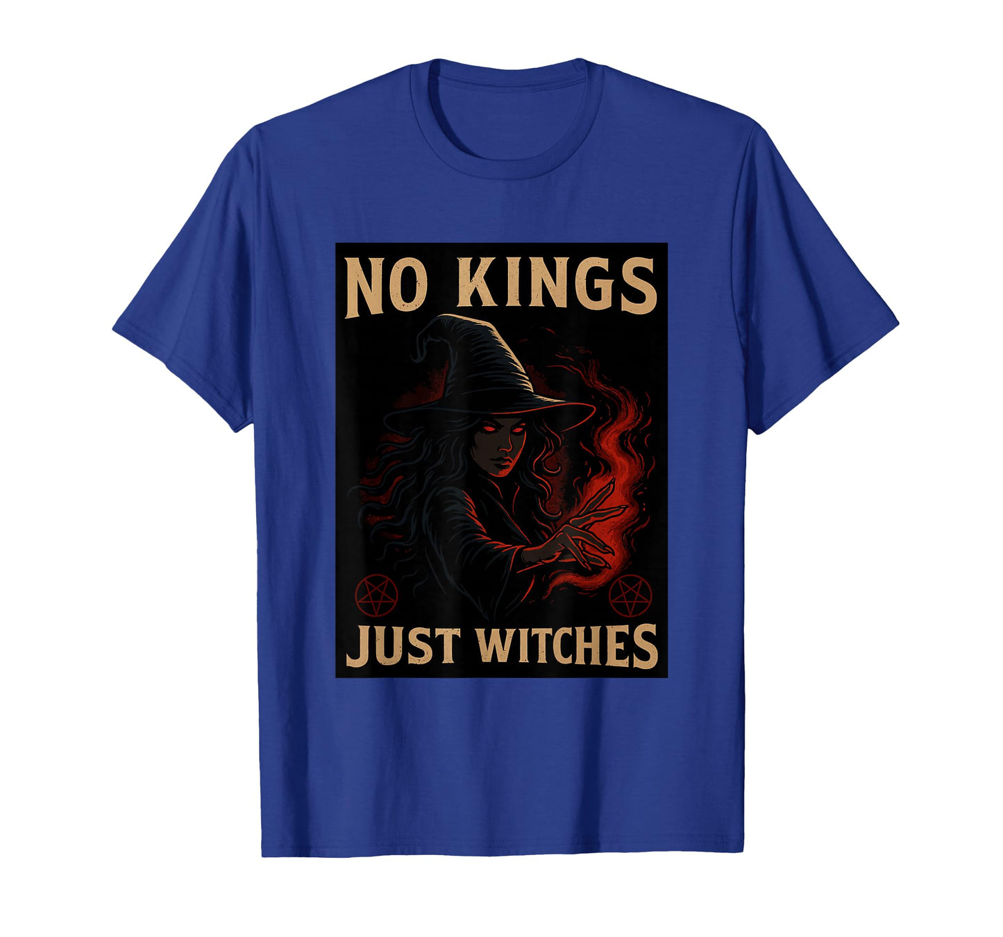 No Kings Just Witches Funny Witchcore Halloween Art T-Shirt