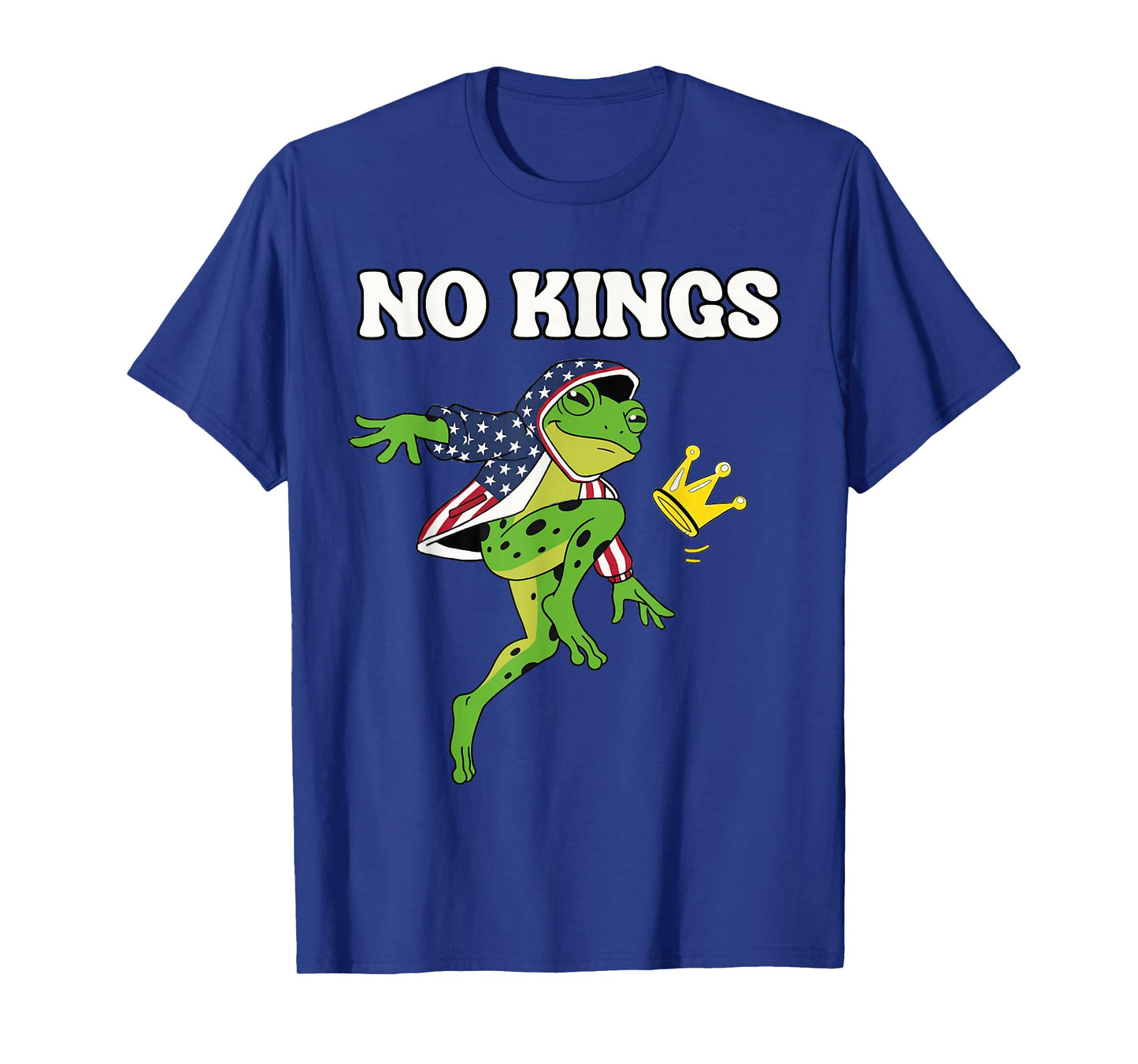No Kings Since 1776 Portland Frog Kicking Crown T-Shirt
