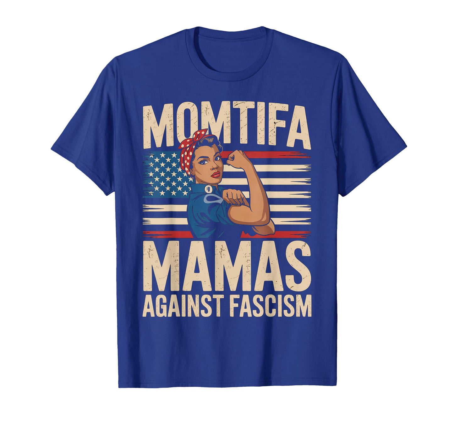 Momtifa Black Mamas Against Fascism Flag Resist No Kings Mom T-Shirt