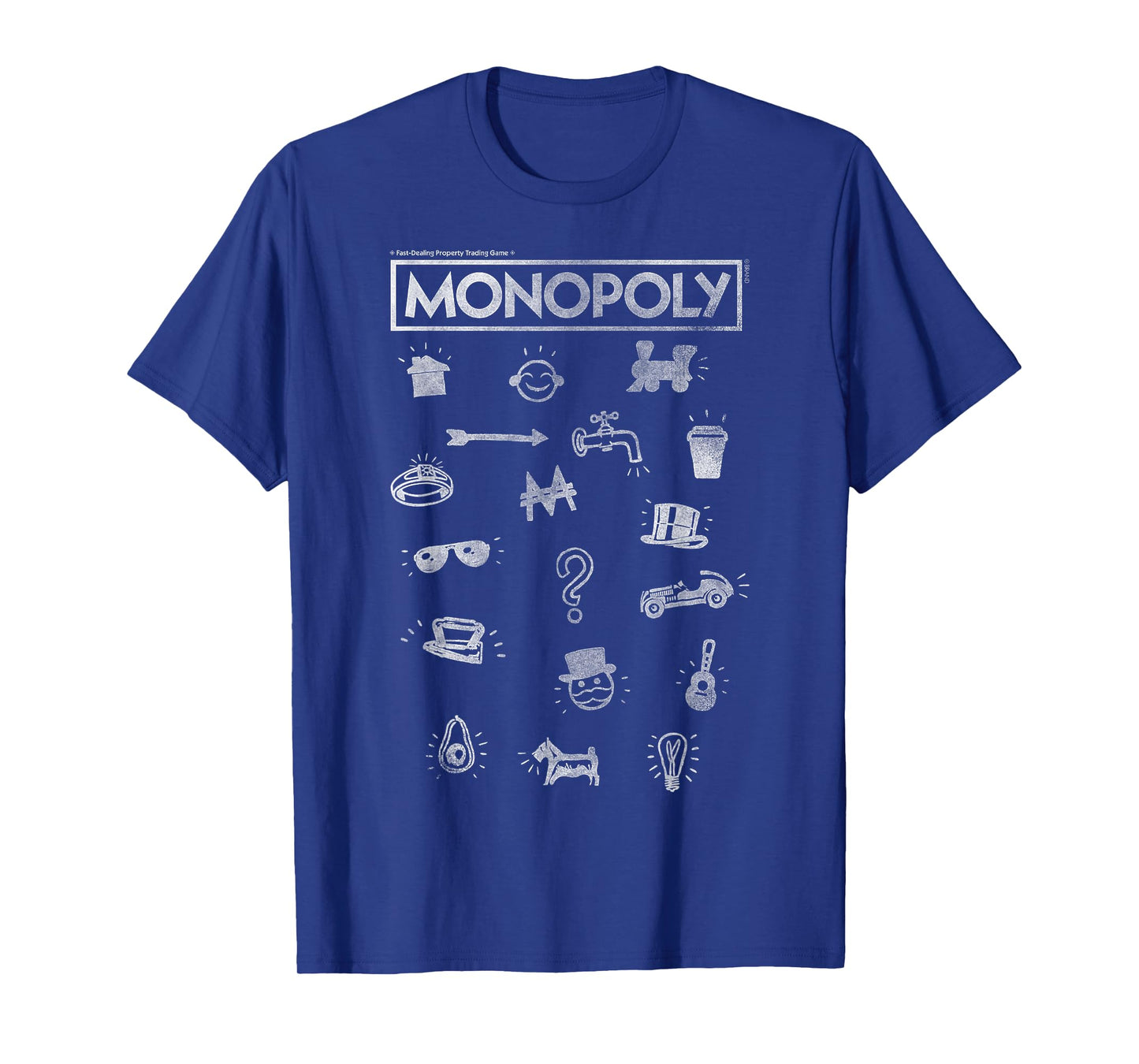 Monopoly Classic Game Piece Icons & Logo T-Shirt
