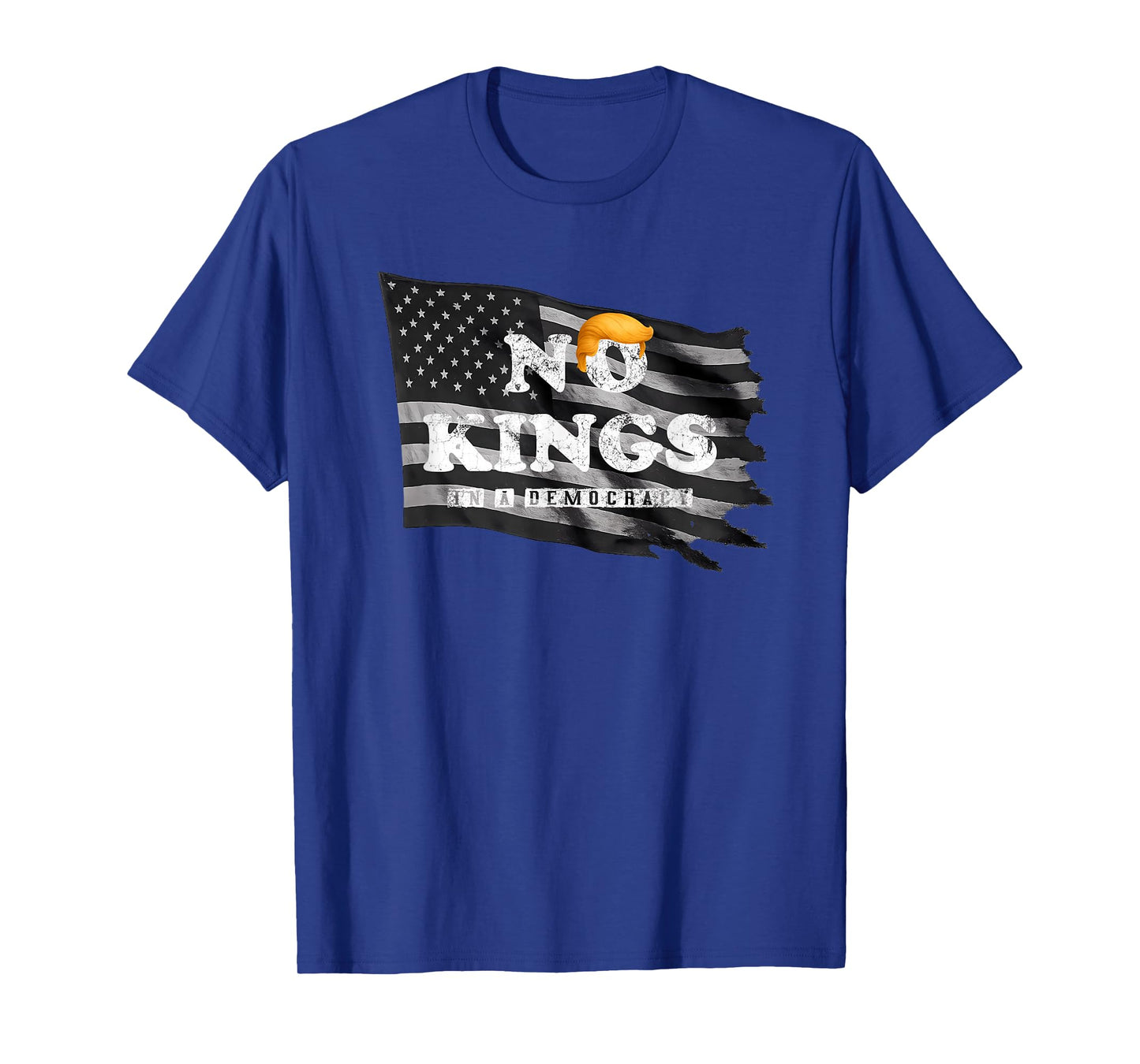 No Kings โ Vintage USA Flag T-Shirt
