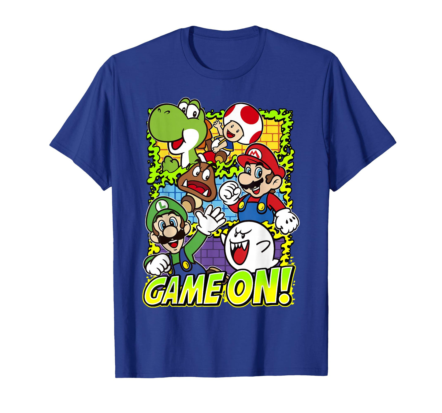 Super Mario Group Shot Game On T-Shirt
