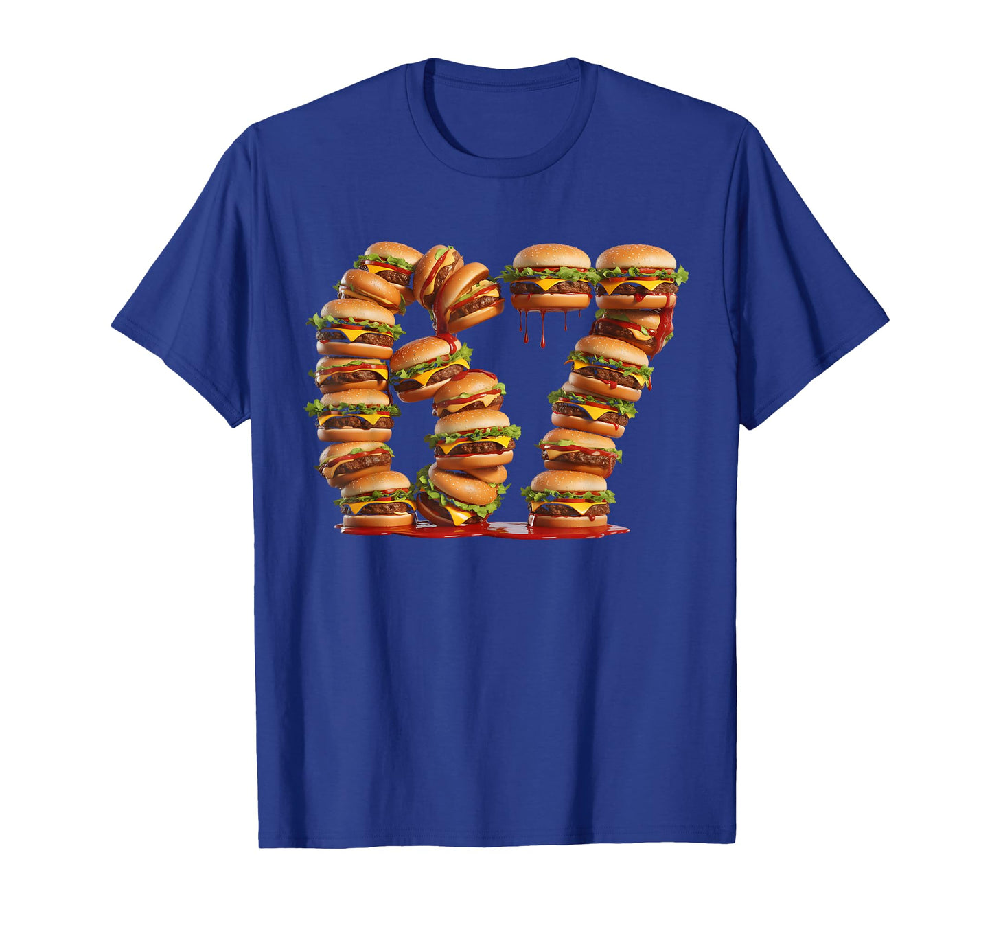 67 Six Seven Hamburgers Brainrot Viral Meme Christmas Funny T-Shirt