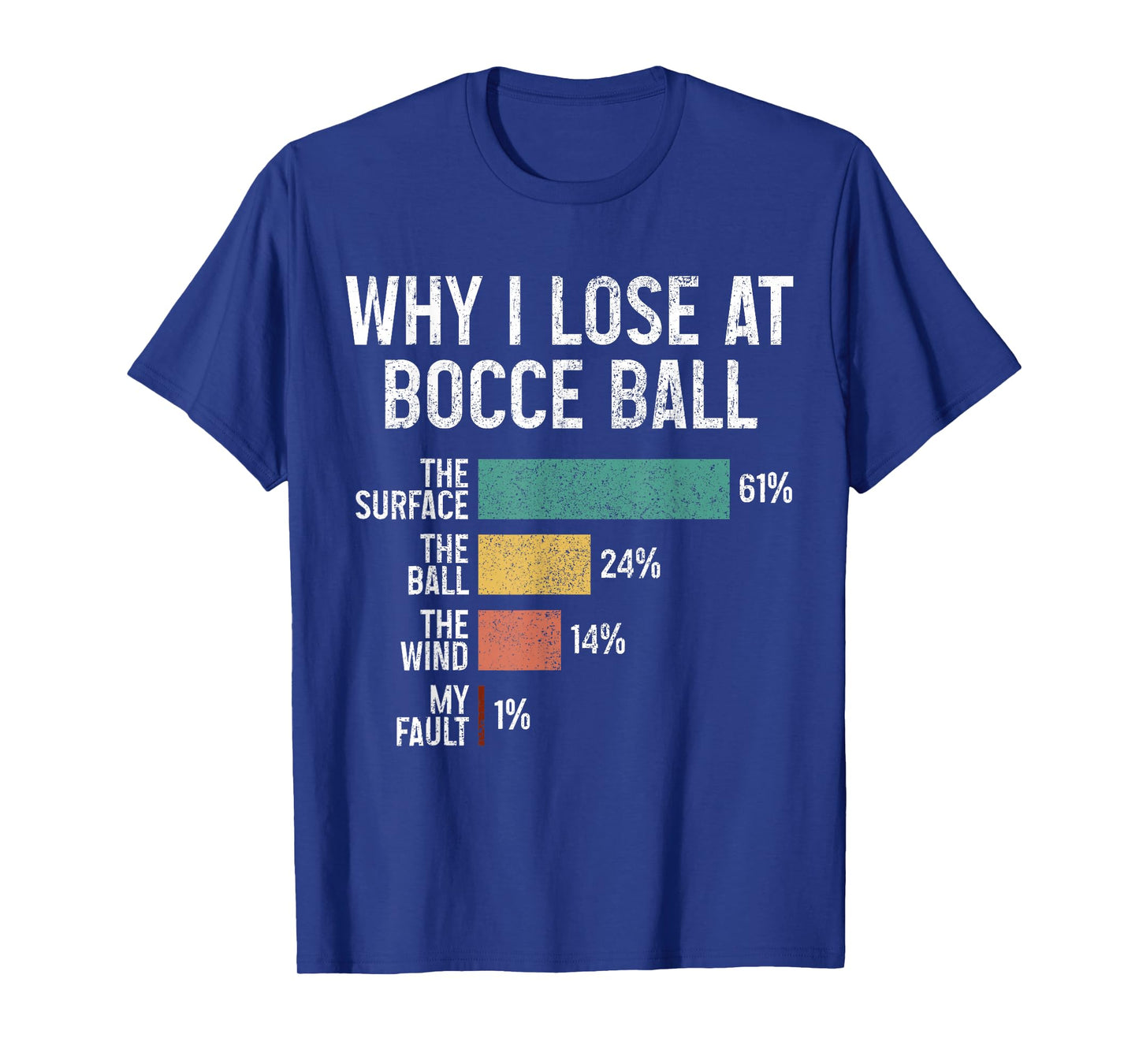 Bocce Ball Funny Why I Lose At Bocce Ball Vintage T-Shirt