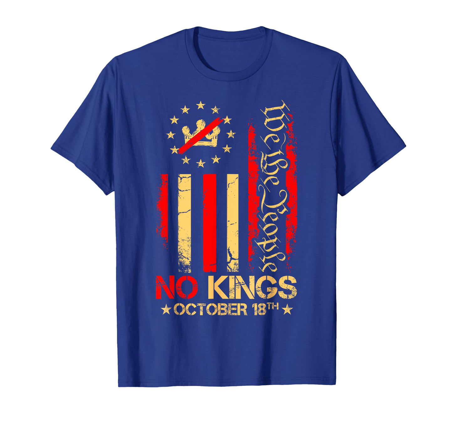 No Kings Shirt Vintage America Flag 1776 October 18 T-Shirt