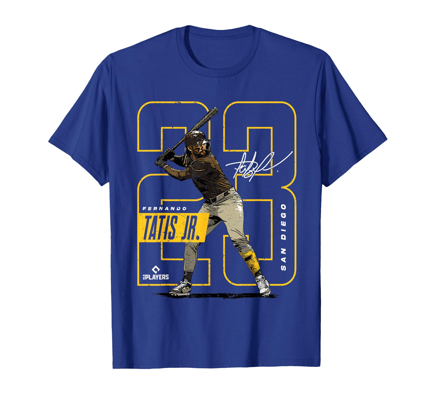 License Champs Fernando Tatis Jr | San Diego MLB Player League | MLBTAT4037 T-Shirt, Small, Brown