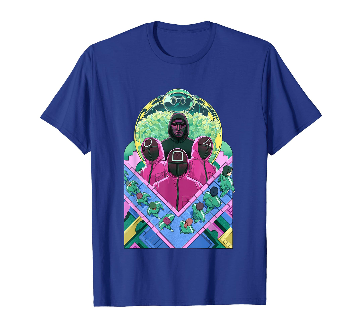 Squid Game 2 Retro Neon Characters Collage T-Shirt