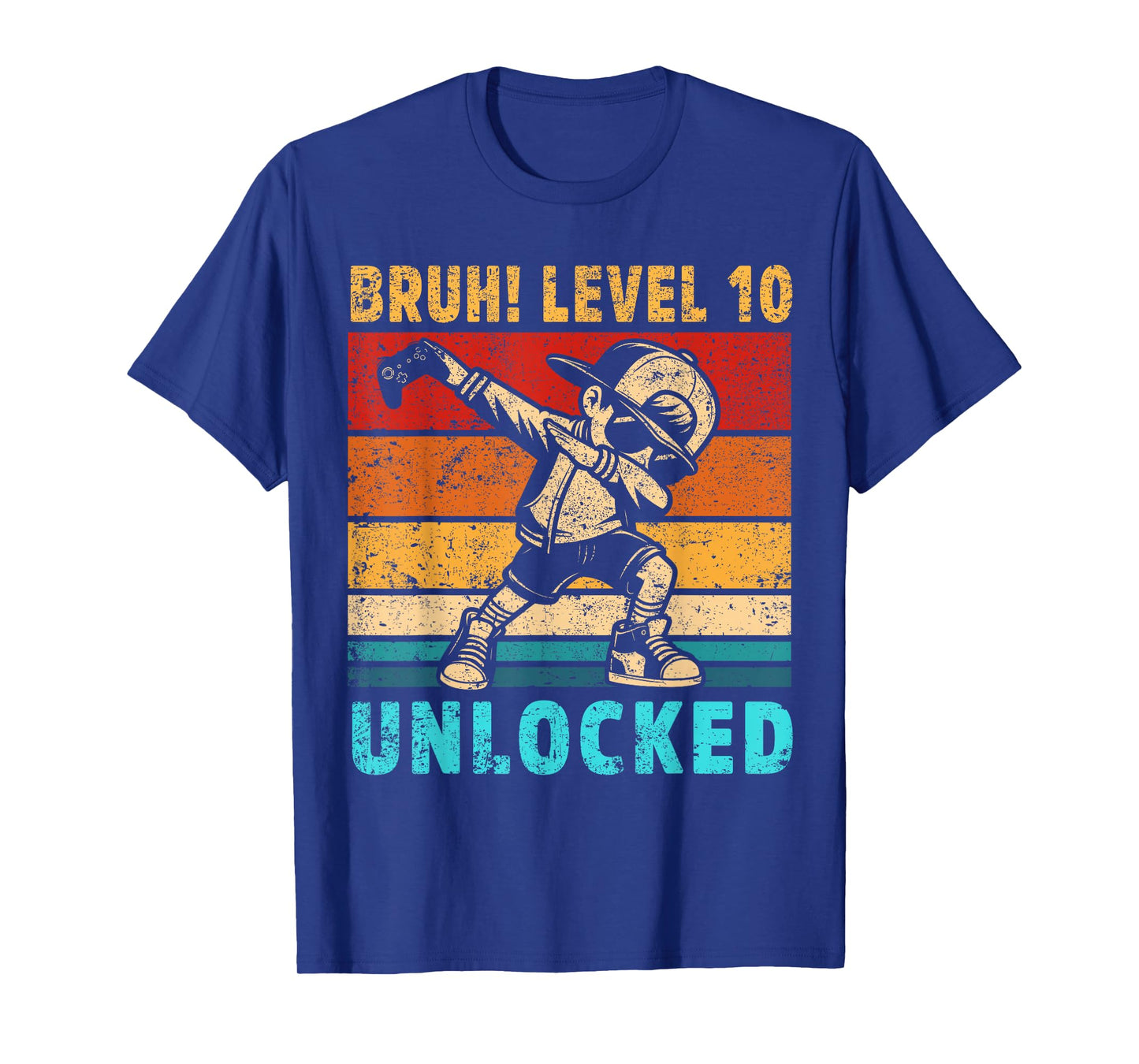 10 Year Old Birthday Dabbing Boy Bruh 10th level unlocked T-Shirt