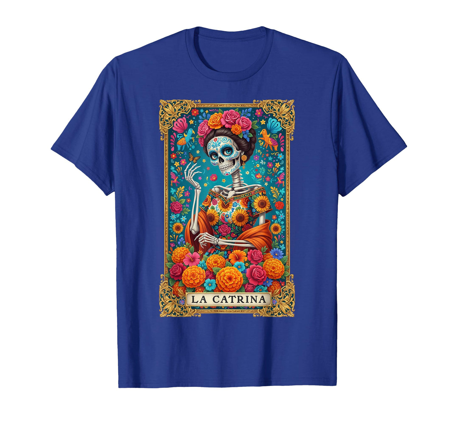 De Los Muertos La Catrina Day of The Dead Women Sugar Skull T-Shirt