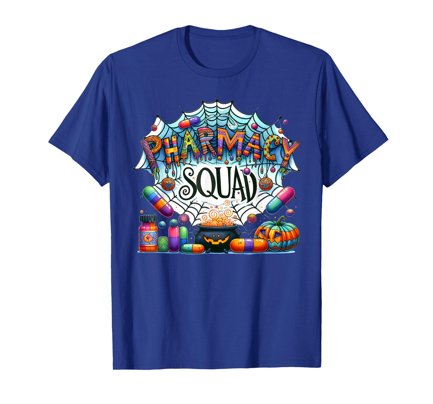 Funny Pharmacy Squad Technician Pumpkin Halloween T-Shirt