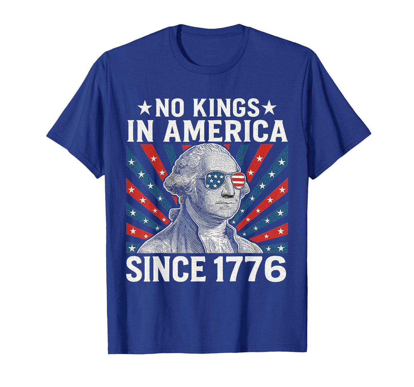No Kings in America Since 1776 Vintage USA Flag T-Shirt