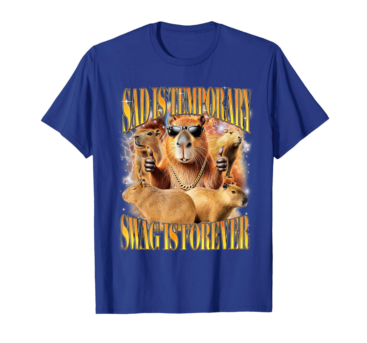 Funny Offensive inappropriate Capybara Meme Men Women T-Shirt
