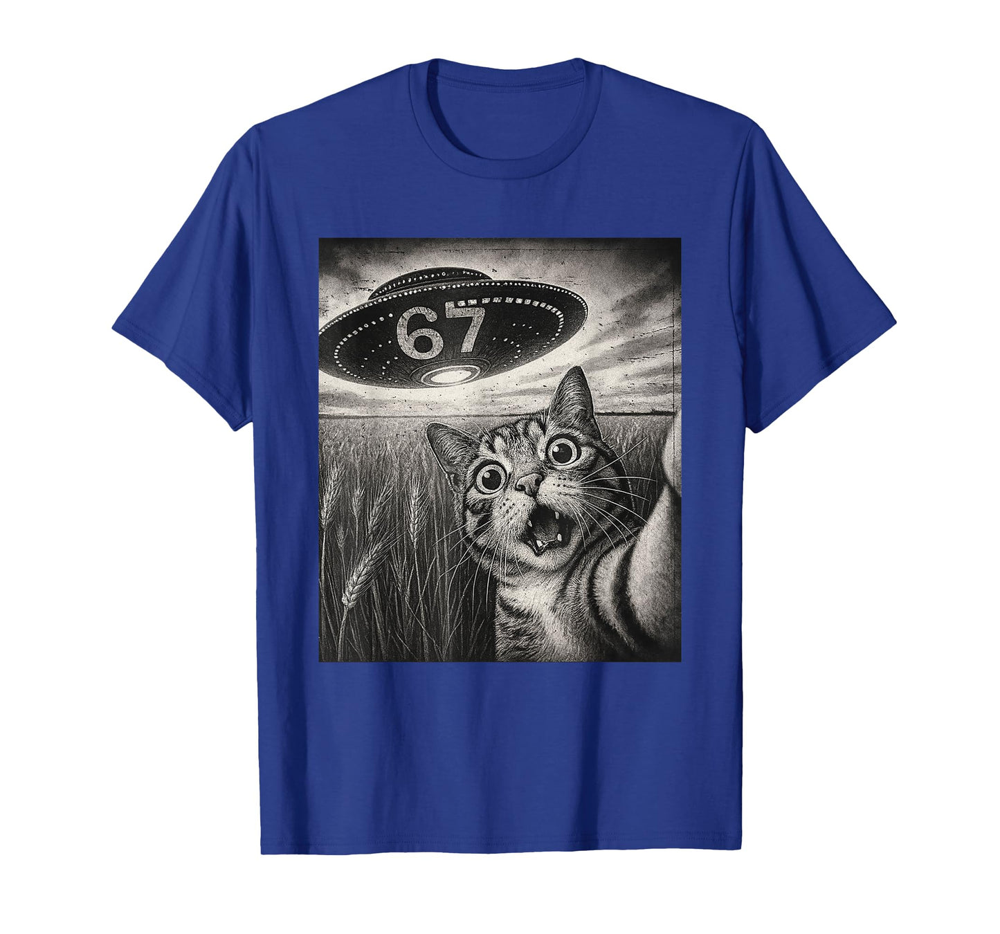 67 Meme Cat Selfie UFO T-Shirt