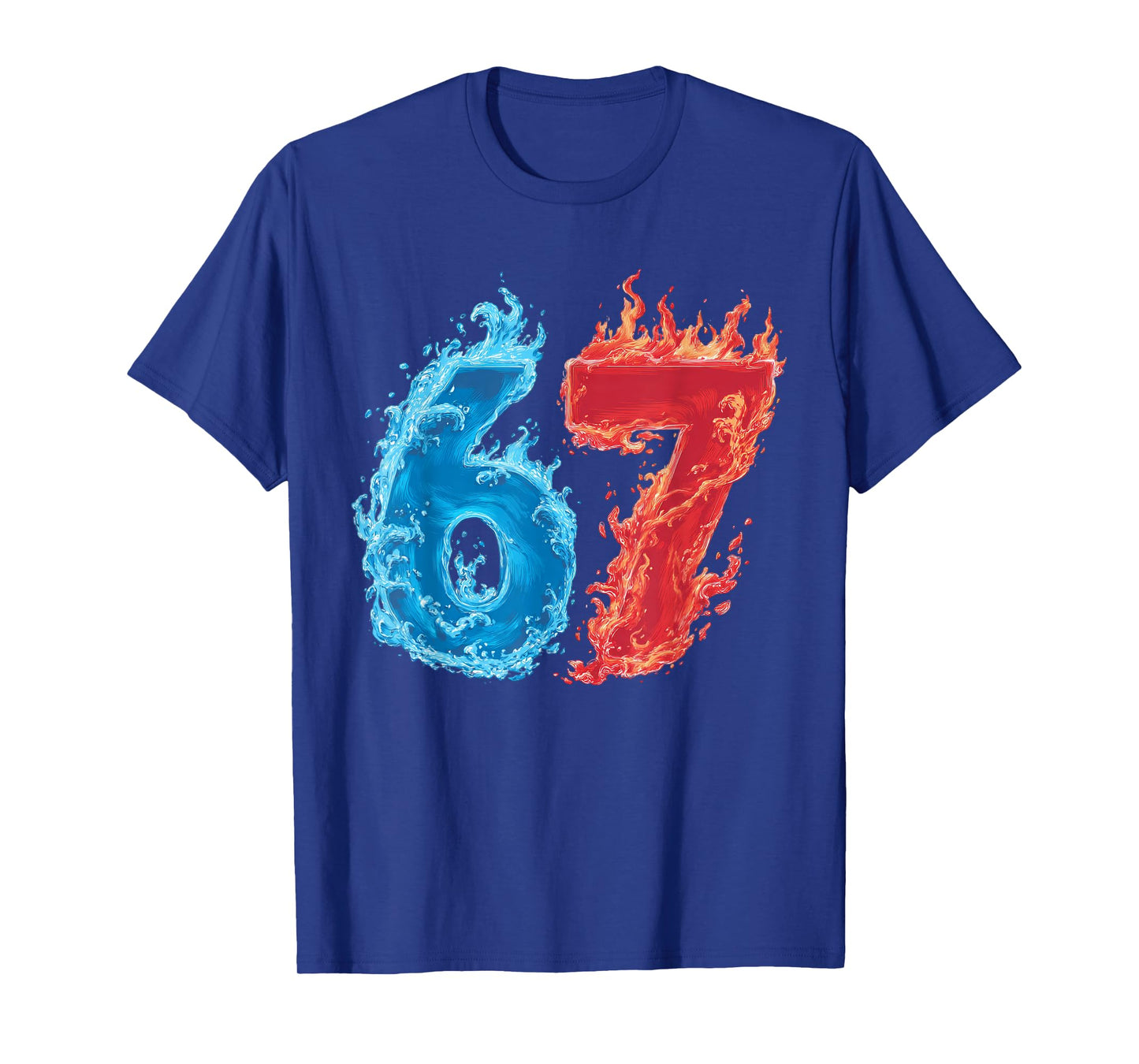 67 Water and Fire Six Seven | Gen Alpha Slang | Meme T-Shirt