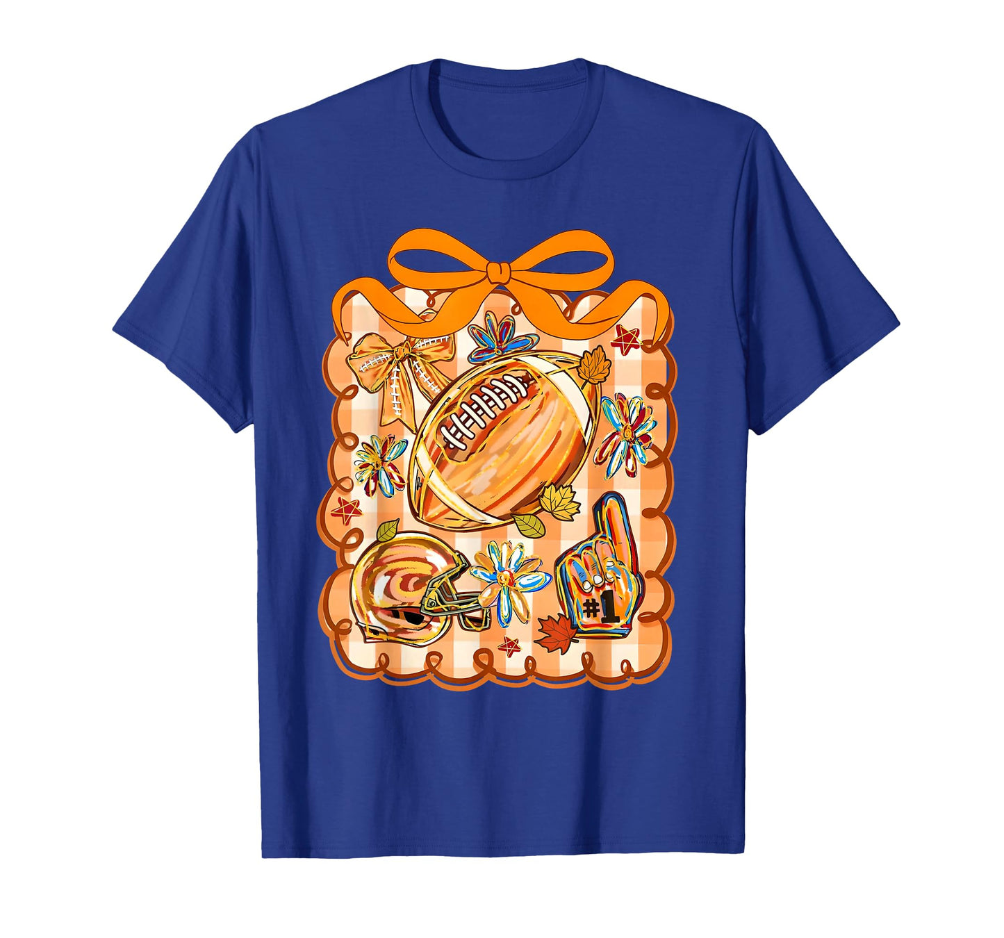 Coquette Bow American Football Game Day Thanksgiving Helmet T-Shirt