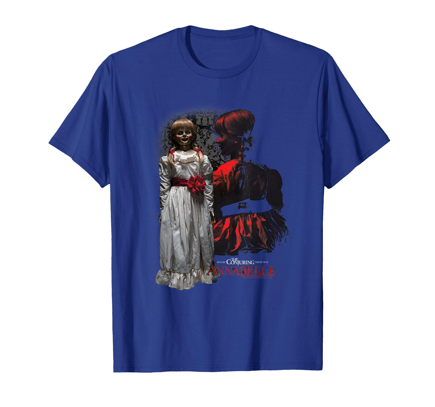 Annabelle Doll Portrait Collage Horror Movie T-Shirt