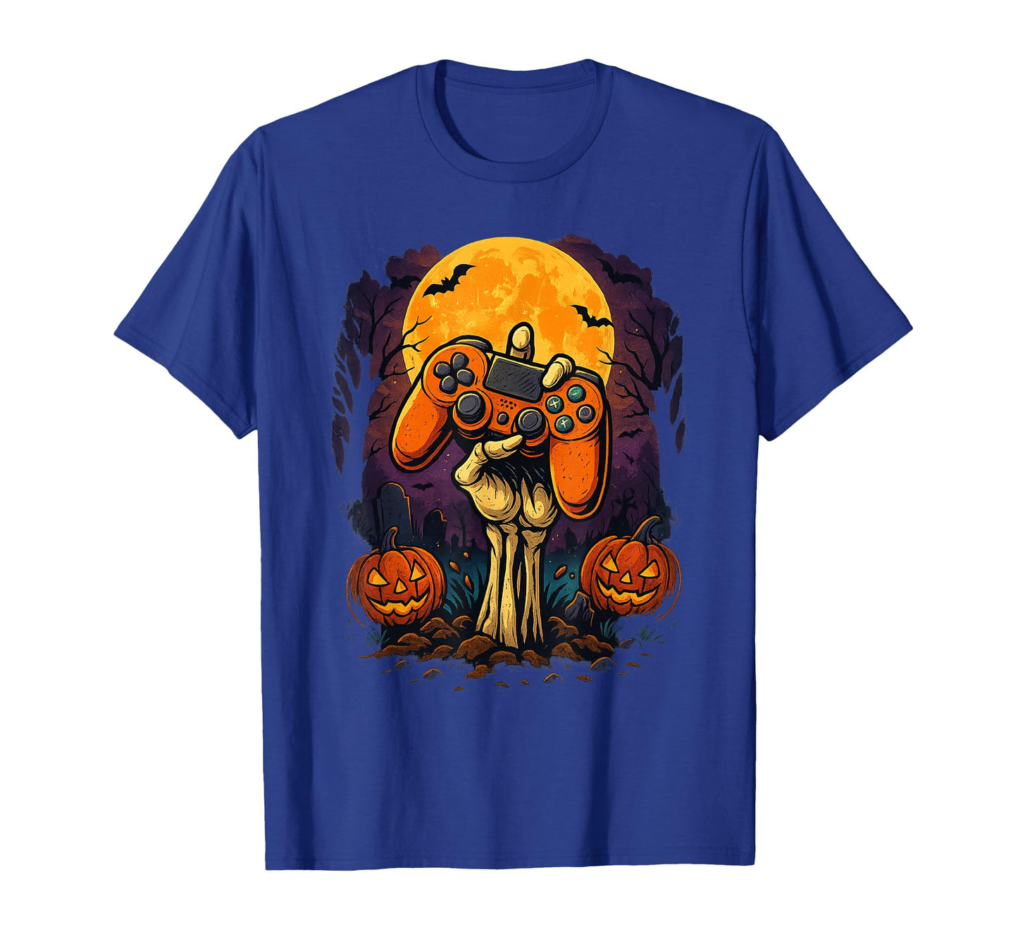 Halloween Skeleton Gamer Video Gaming Controller Boys Kids T-Shirt
