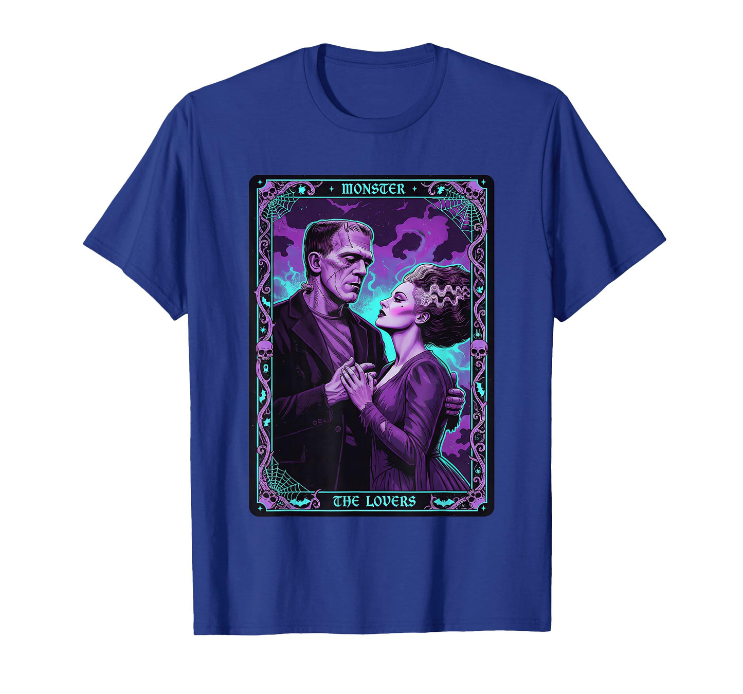Monster Frankenstein Bride The Lovers Tarot Card Halloween T-Shirt