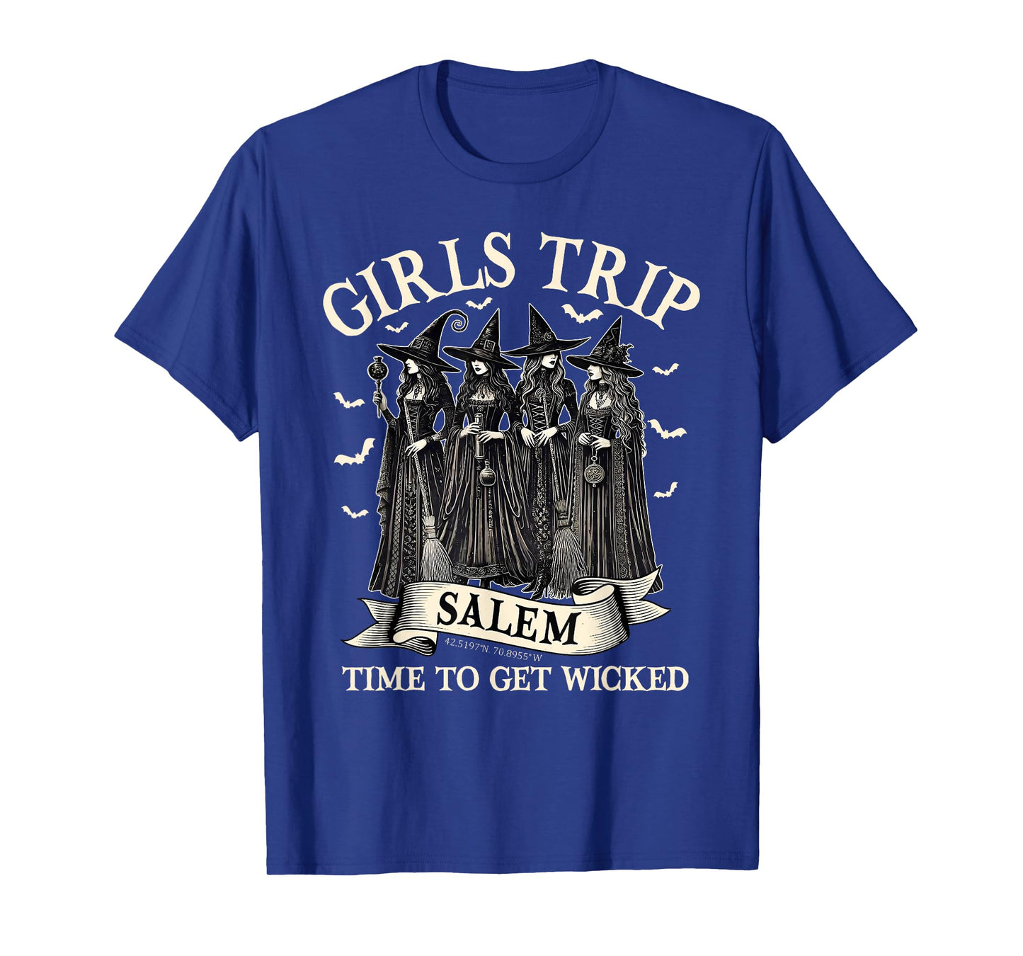Girls Trip Salem Time To Get Wicked Witchy Witches Halloween T-Shirt
