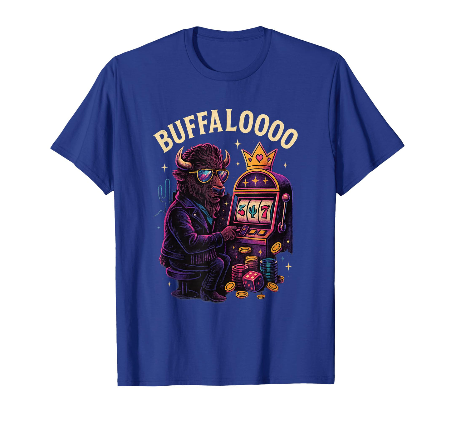 Funny Buffaloooo Casino Buffalo Slot Machine Graphic T-Shirt
