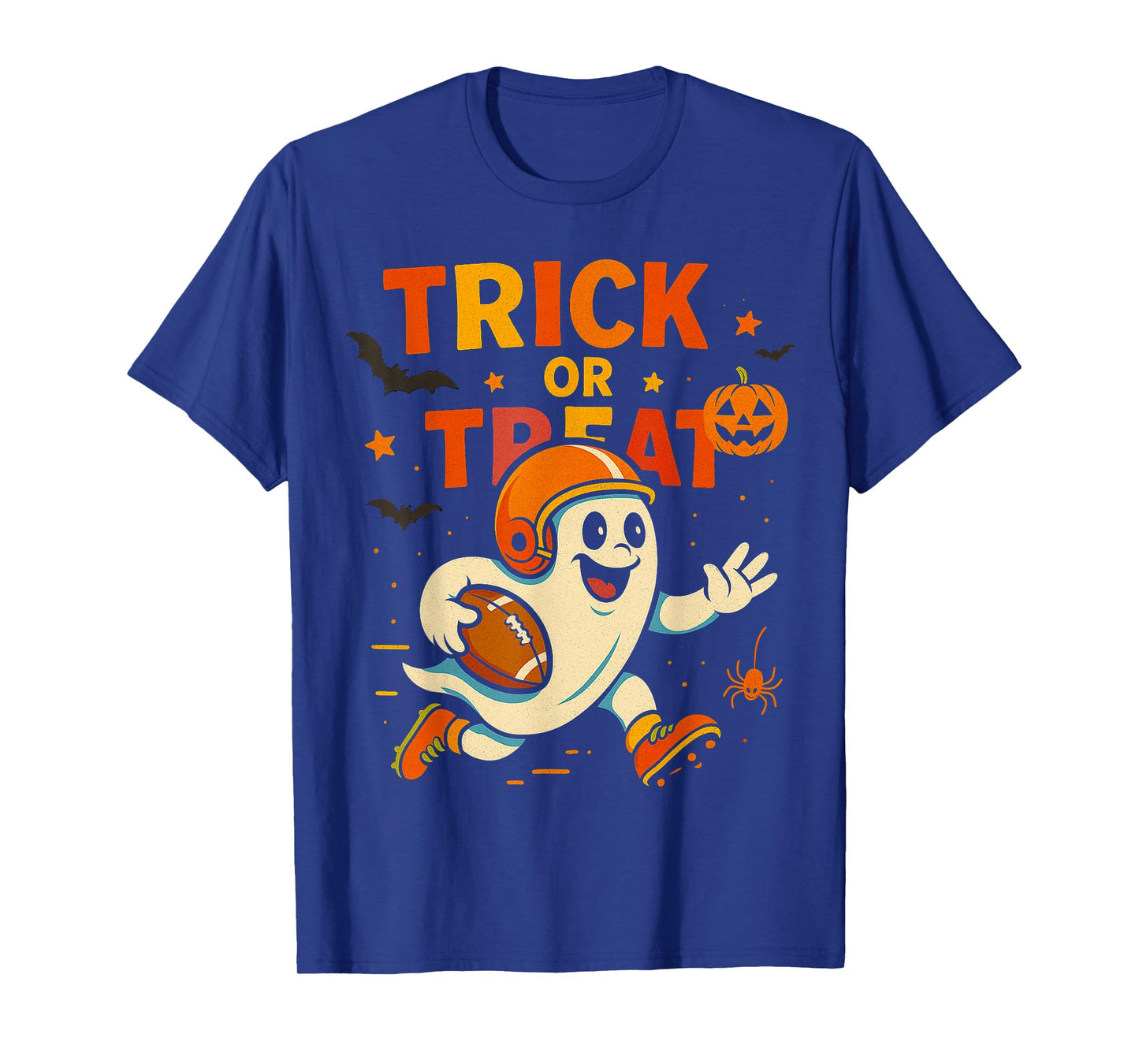 Halloween Ghost Funny Football Shirt for Boys Kids Youths T-Shirt