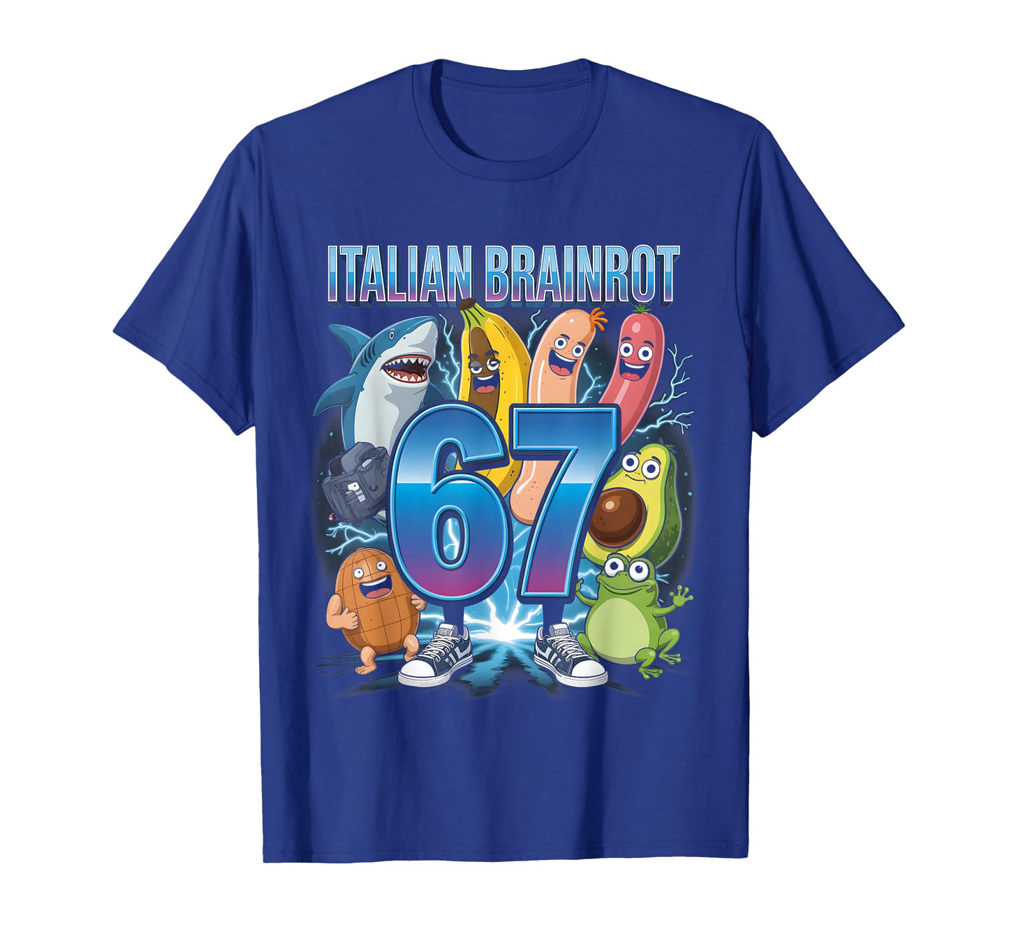 67 Brainrot Italian Meme Funny 67 Kids Costume Six Seven 6-7 T-Shirt