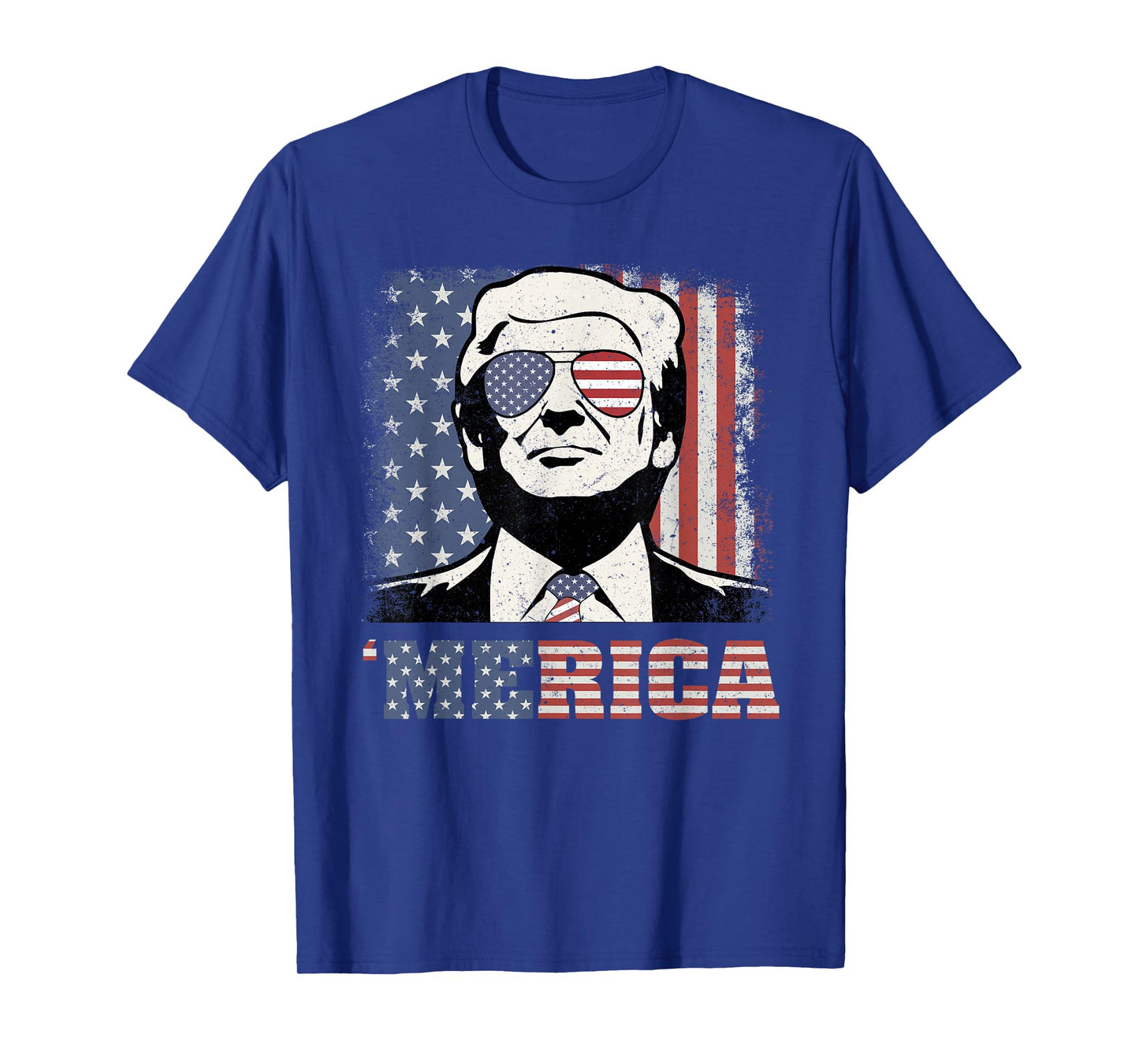 'MERICA TRUMP Shirt Funny Trump 4th Of July American Flag T-Shirt