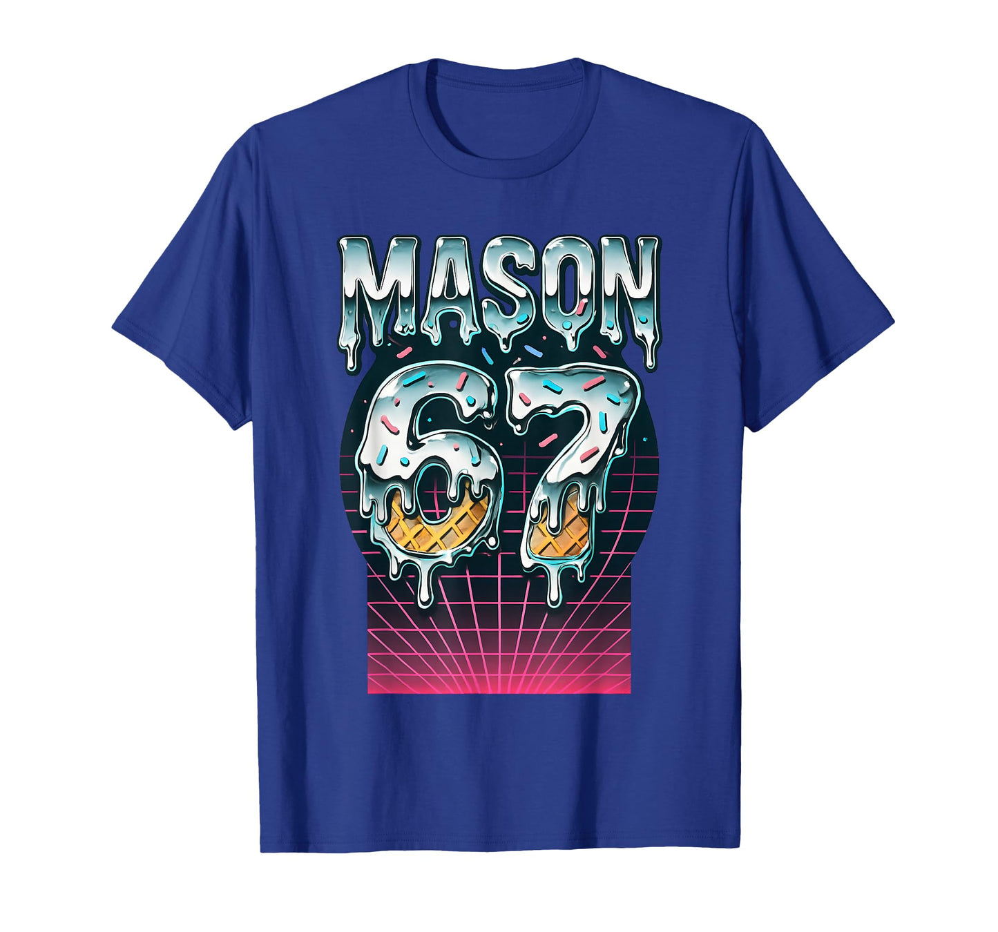 Mason 67 Meme Ice Cream Drip Six Seven Funny 6 7 Teen Boys T-Shirt
