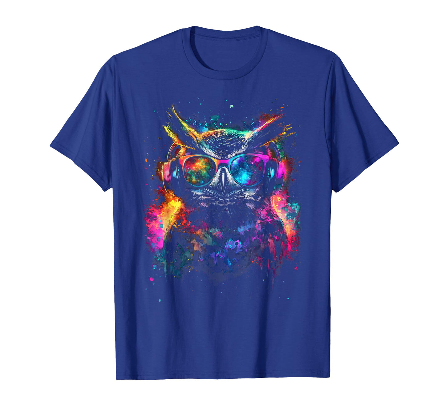 Cool Pop Art Graphic Music Rave Techno Festival DJ Funny Owl T-Shirt