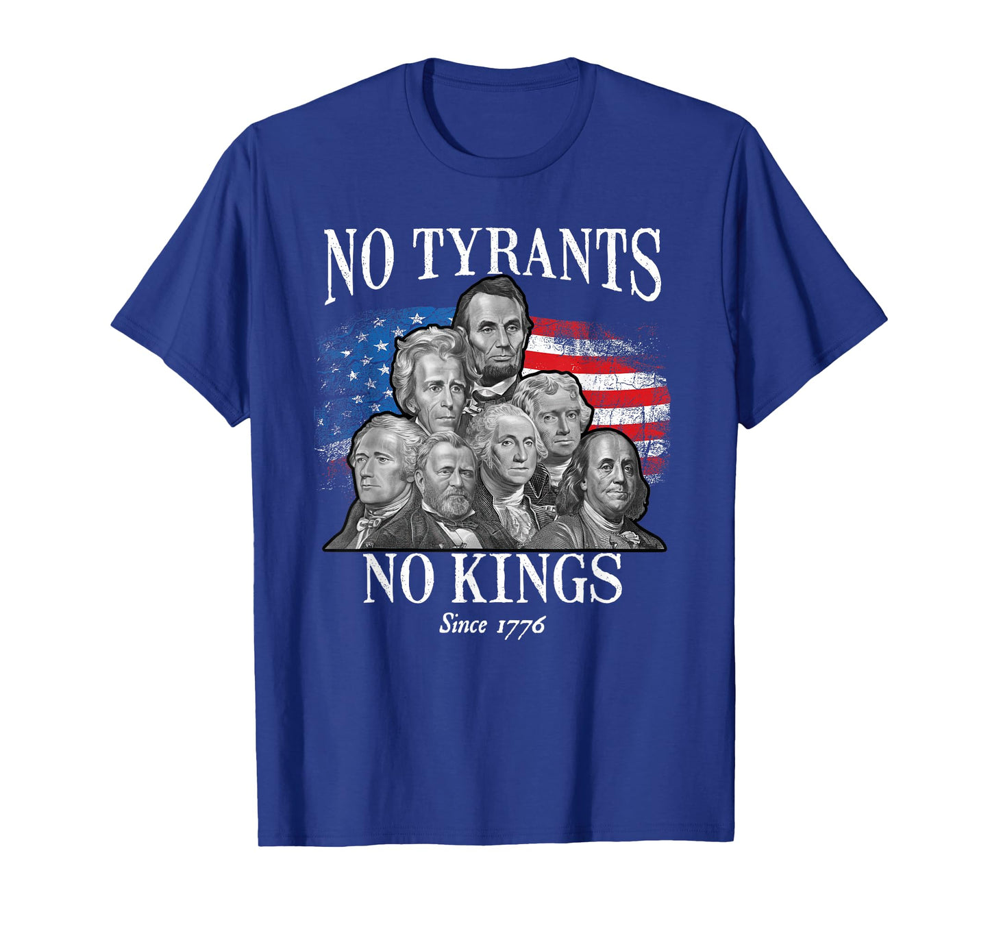 No Tyrants No Kings Since 1776 Patriotic USA T-Shirt