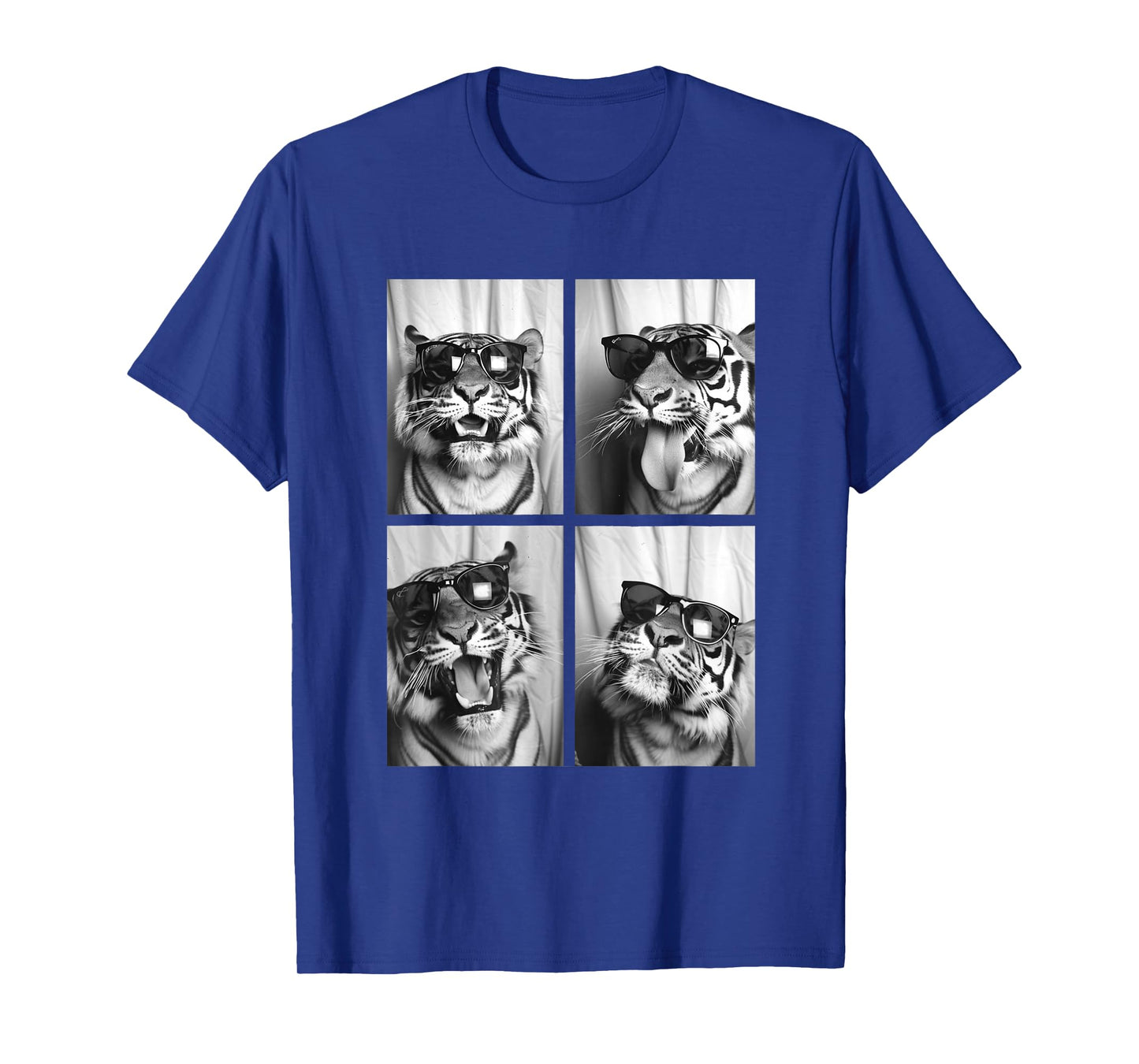 Cute Tigers with Sunglasses Cool Feline Animals Photo Booth T-Shirt