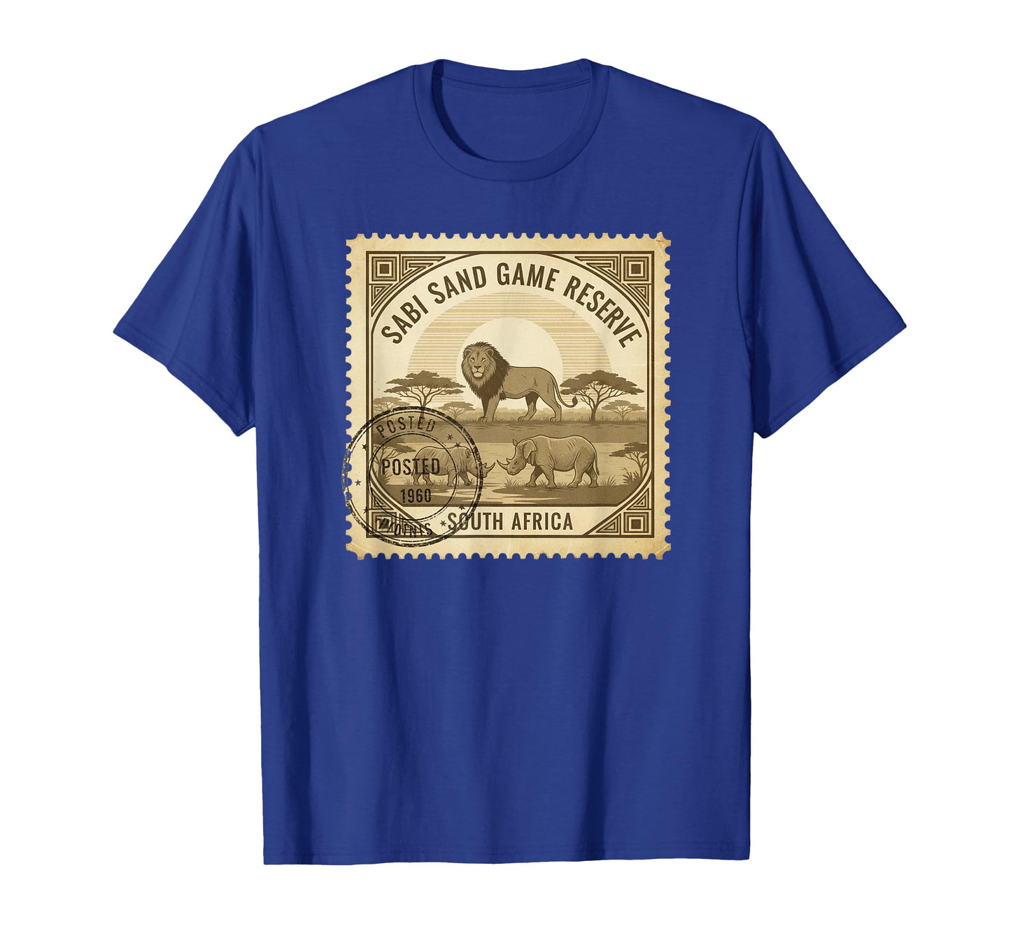 African Safari Stamp Sabi Sand Game Reserve Postage T-Shirt