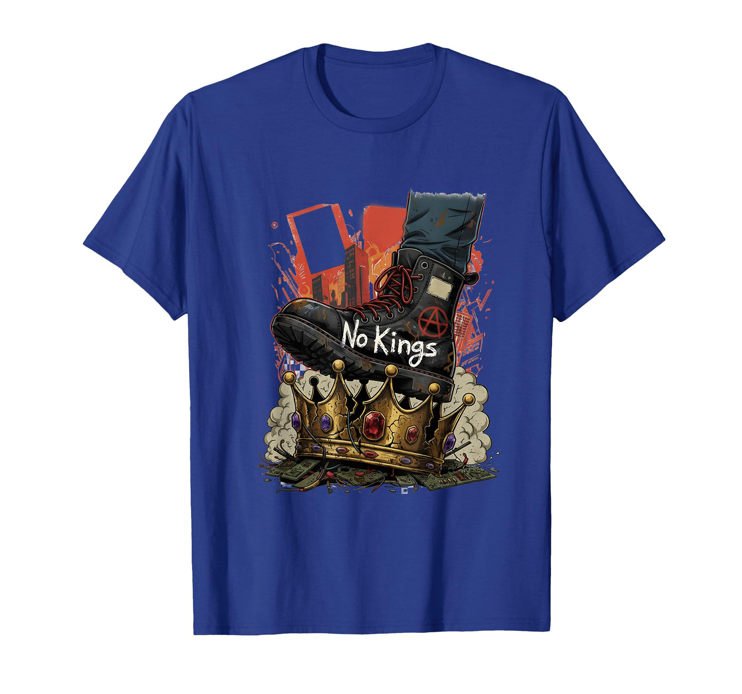 No Kings Shoe On Crown No King in America Liberty Statement T-Shirt
