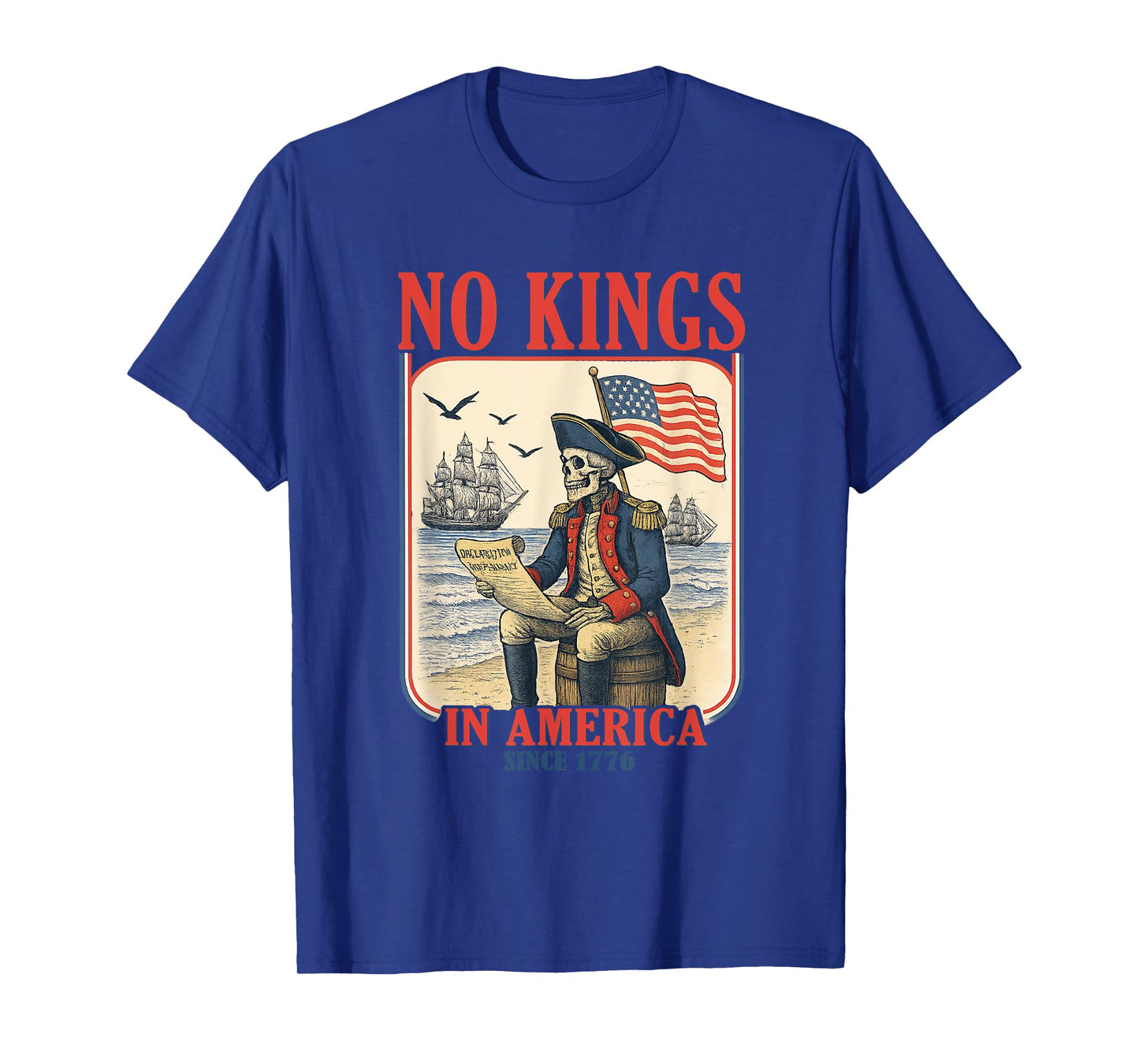 Retro No Kings In America Since 1776 T-Shirt