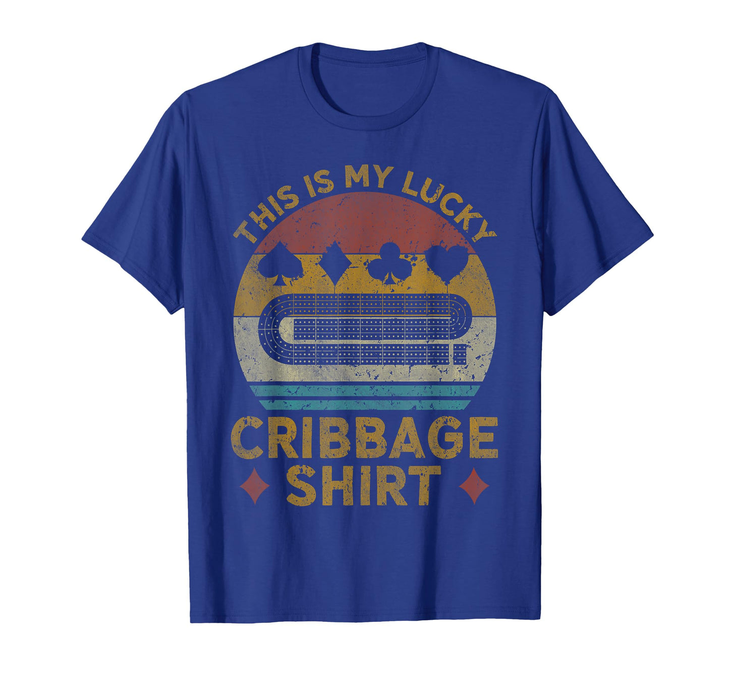 Cribbage Lucky Cribbage Lovers Vintage Cribbage Board Game T-Shirt