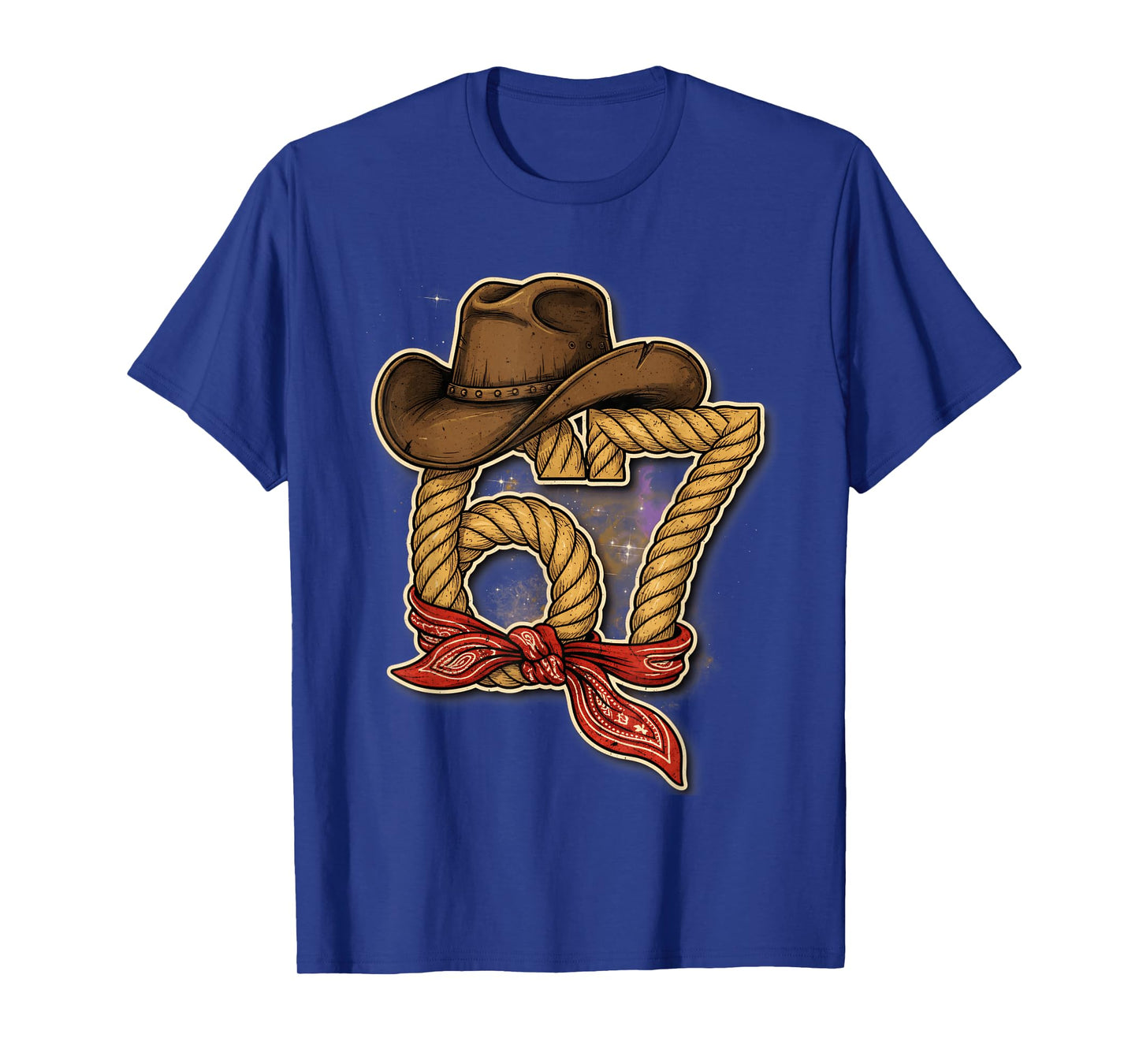67 Meme Funny Cowboy Six Seven Gen Alpha Slang T-Shirt